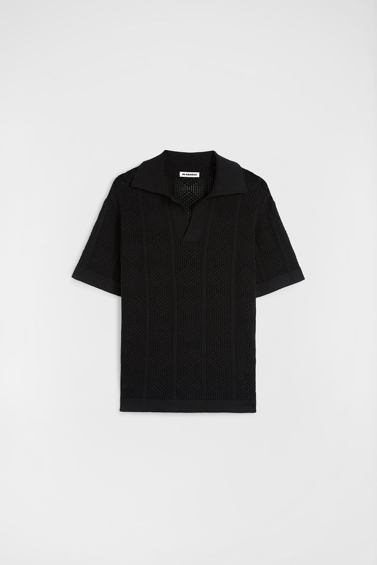 jil sander cotton knit polo t-shirt for men