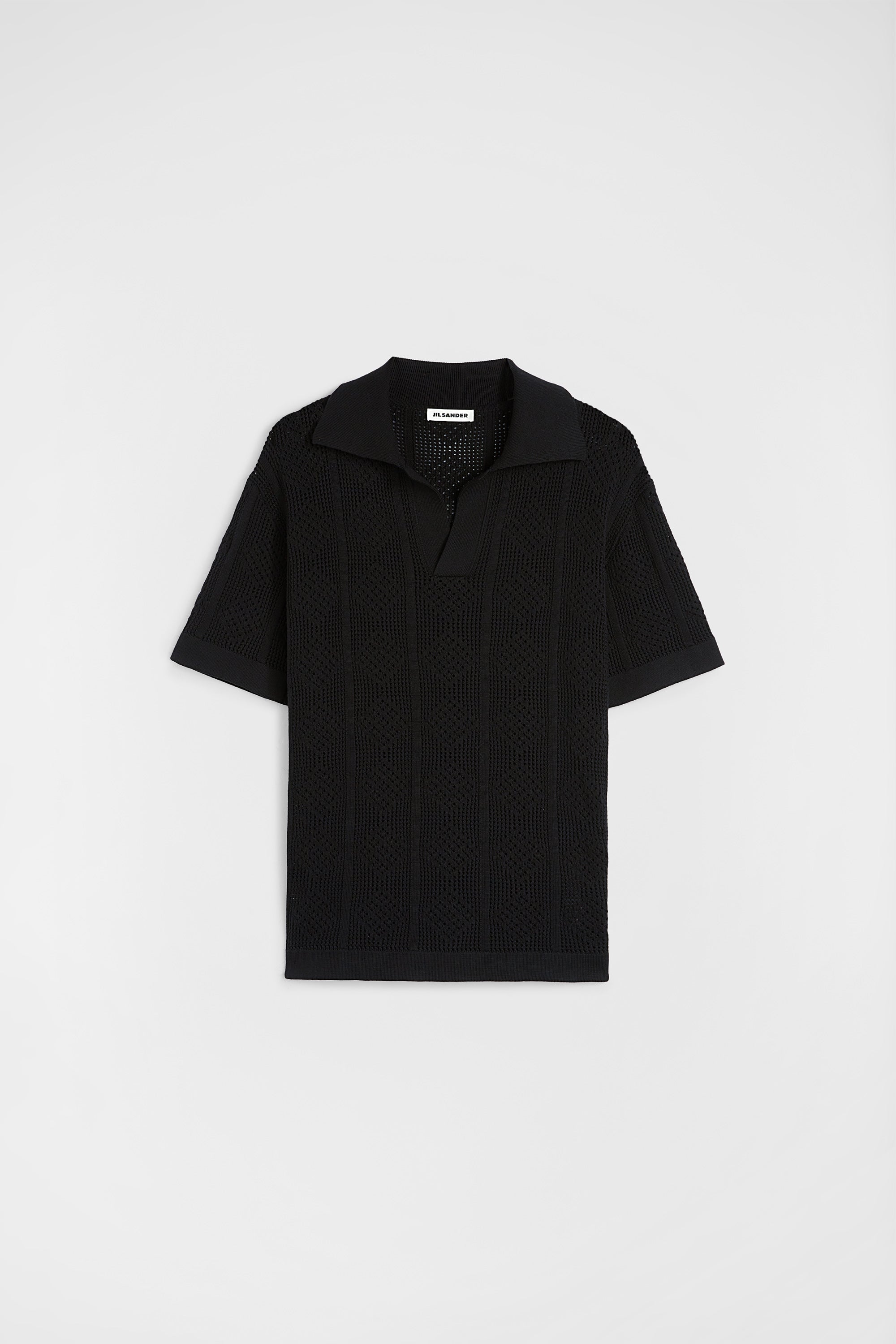 jil sander cotton knit polo t-shirt for men