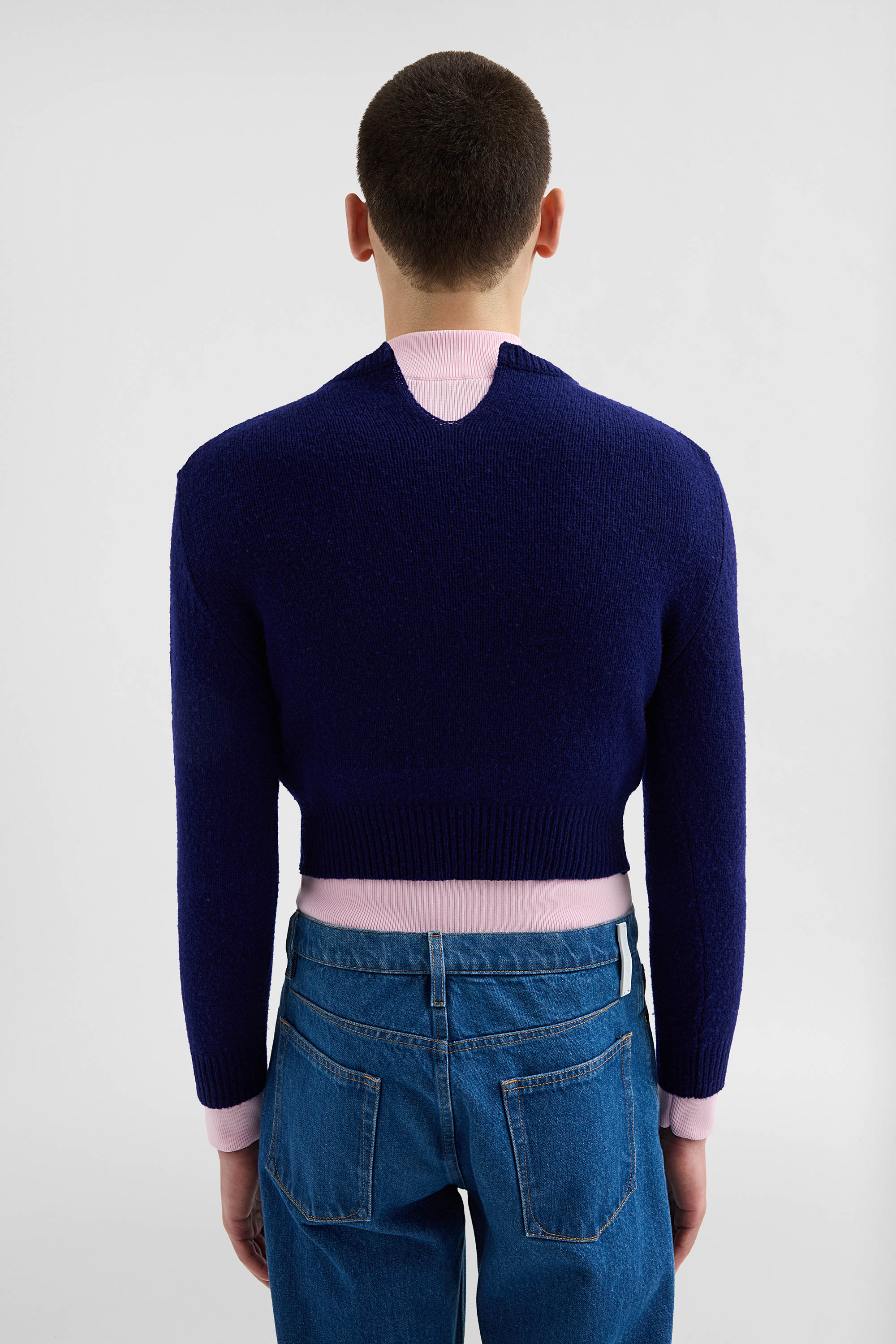 jil sander wool cropped sweater for men