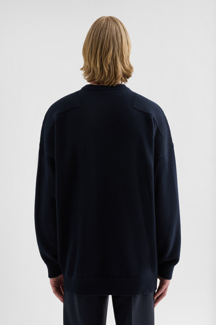jil sander wool blend crew-neck sweater for men