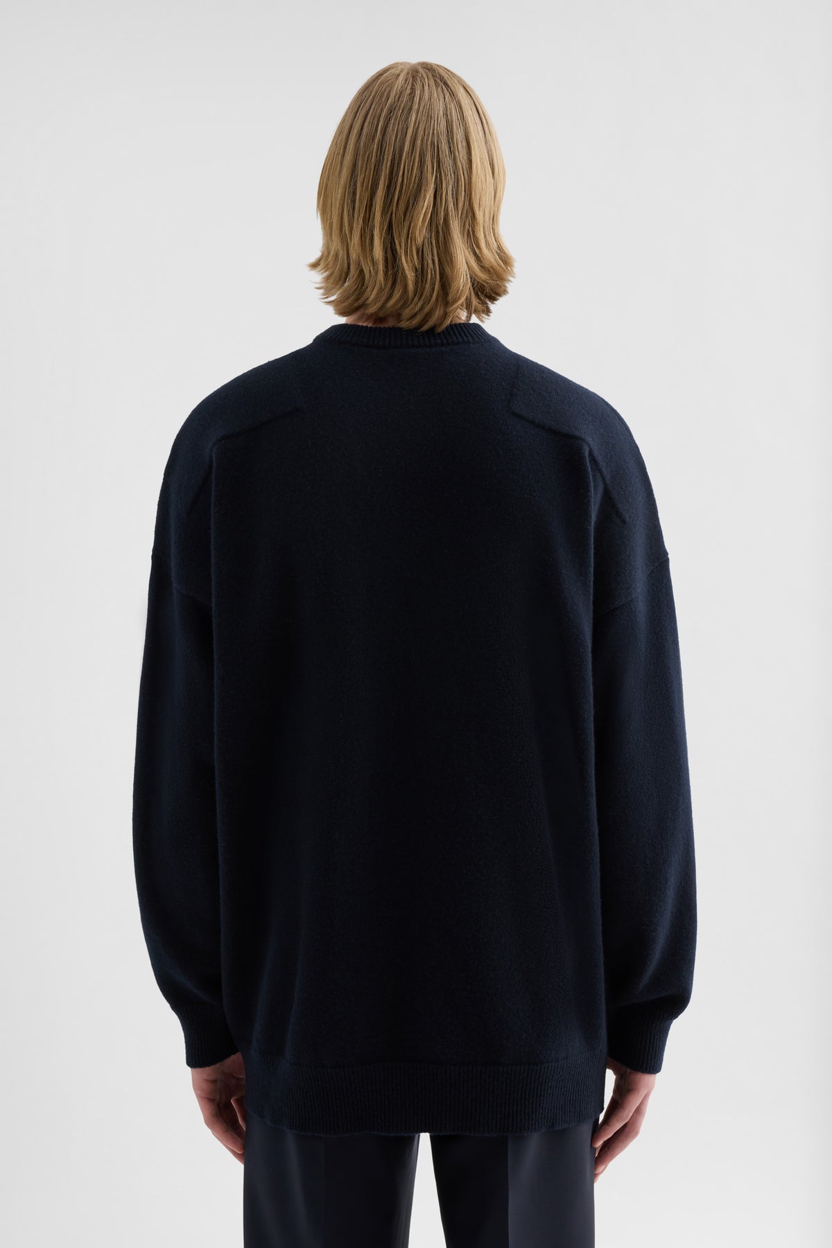jil sander wool blend crew-neck sweater for men