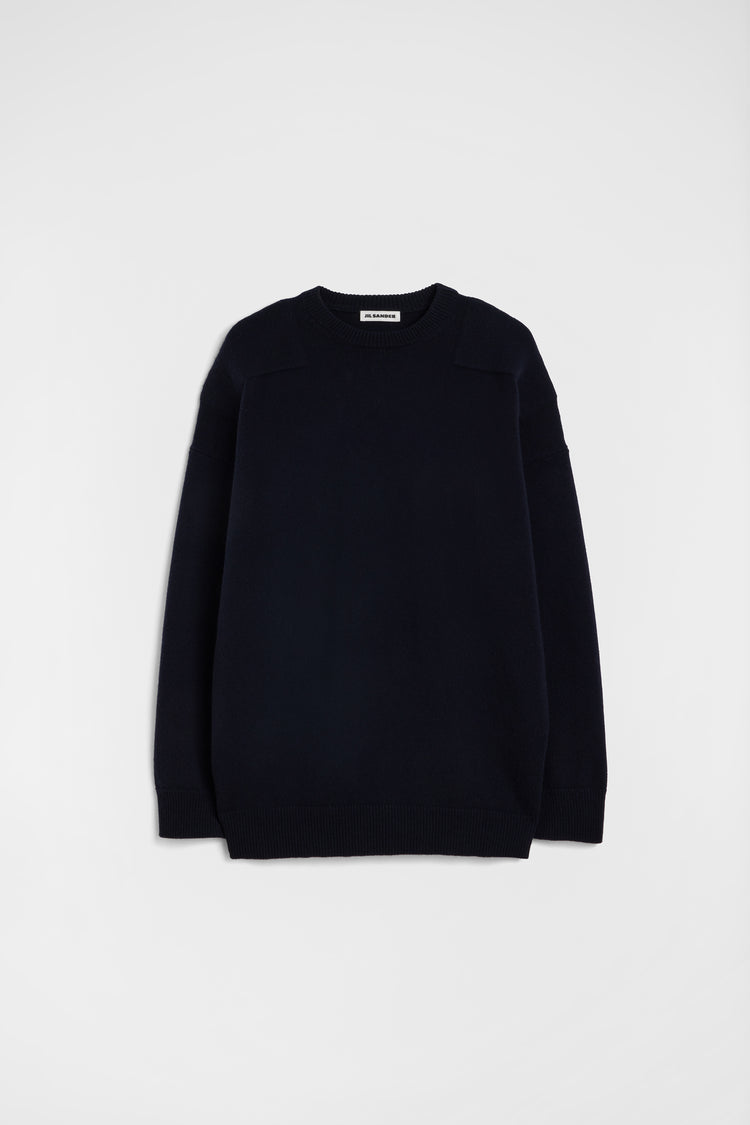 jil sander wool blend crew-neck sweater for men
