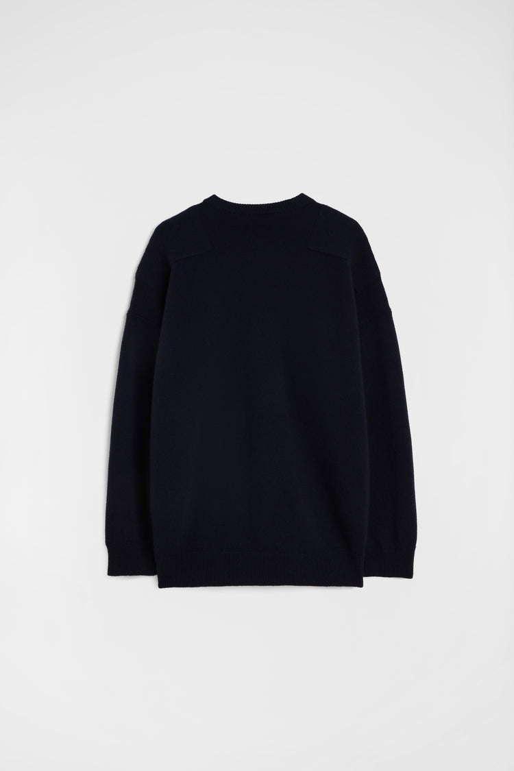 jil sander wool blend crew-neck sweater for men