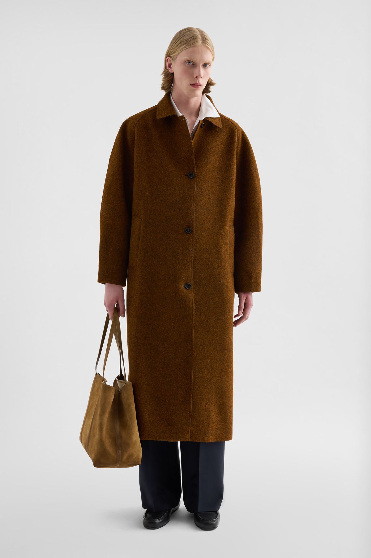 jil sander wool canvas trousers for men