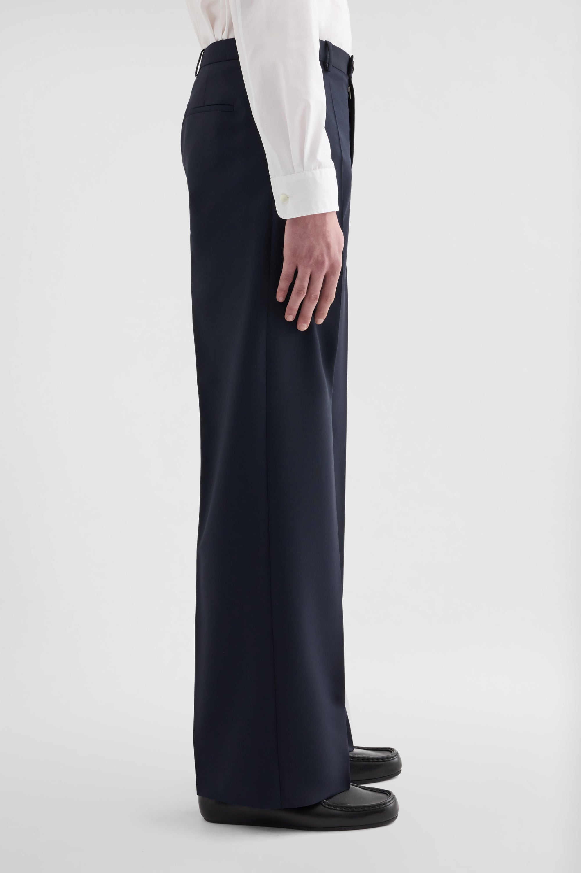 jil sander wool canvas trousers for men