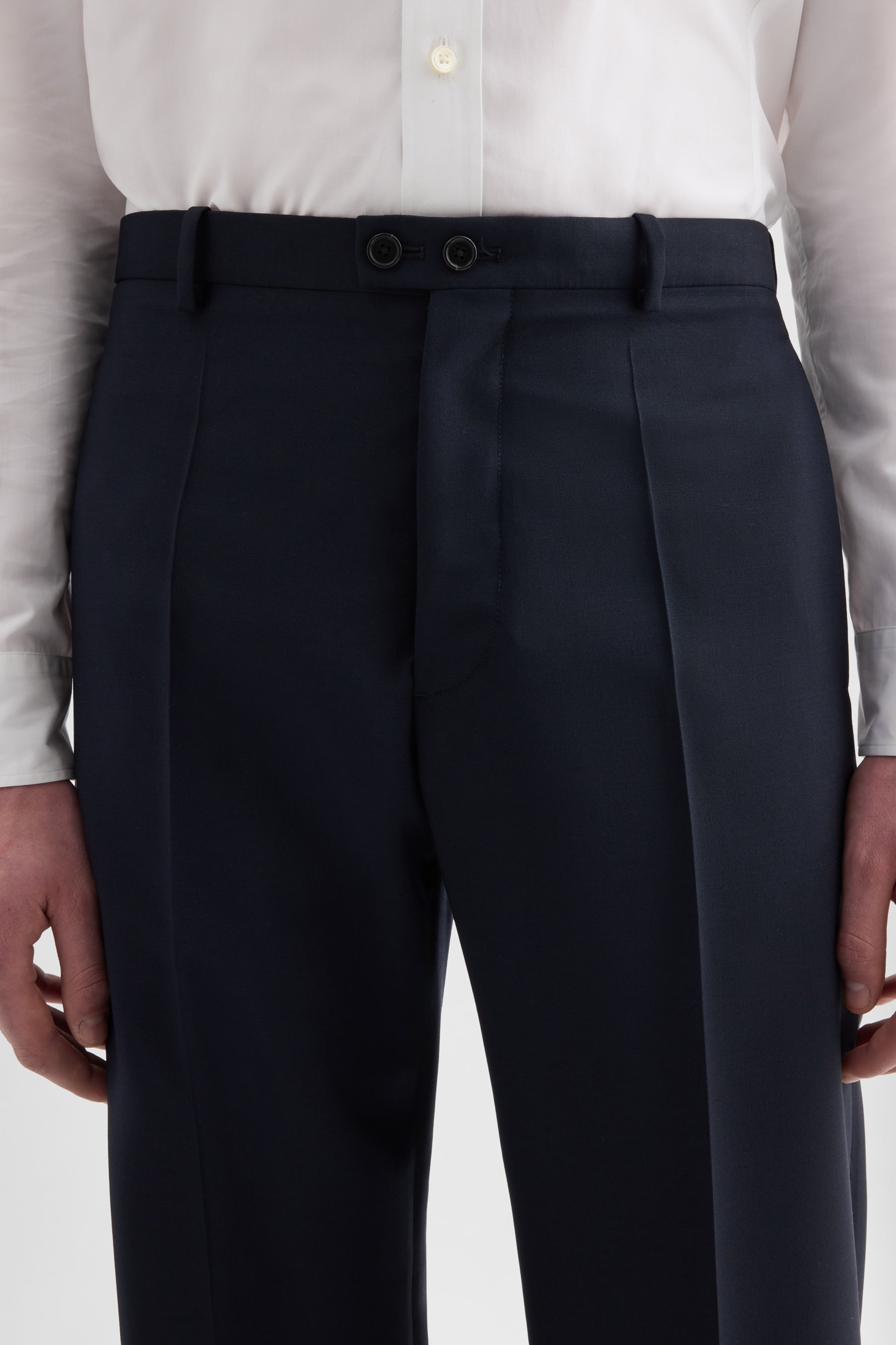 jil sander wool canvas trousers for men