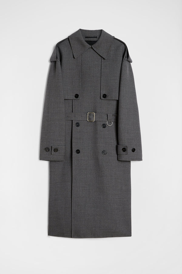 jil sander wool gabardine trench coat for men