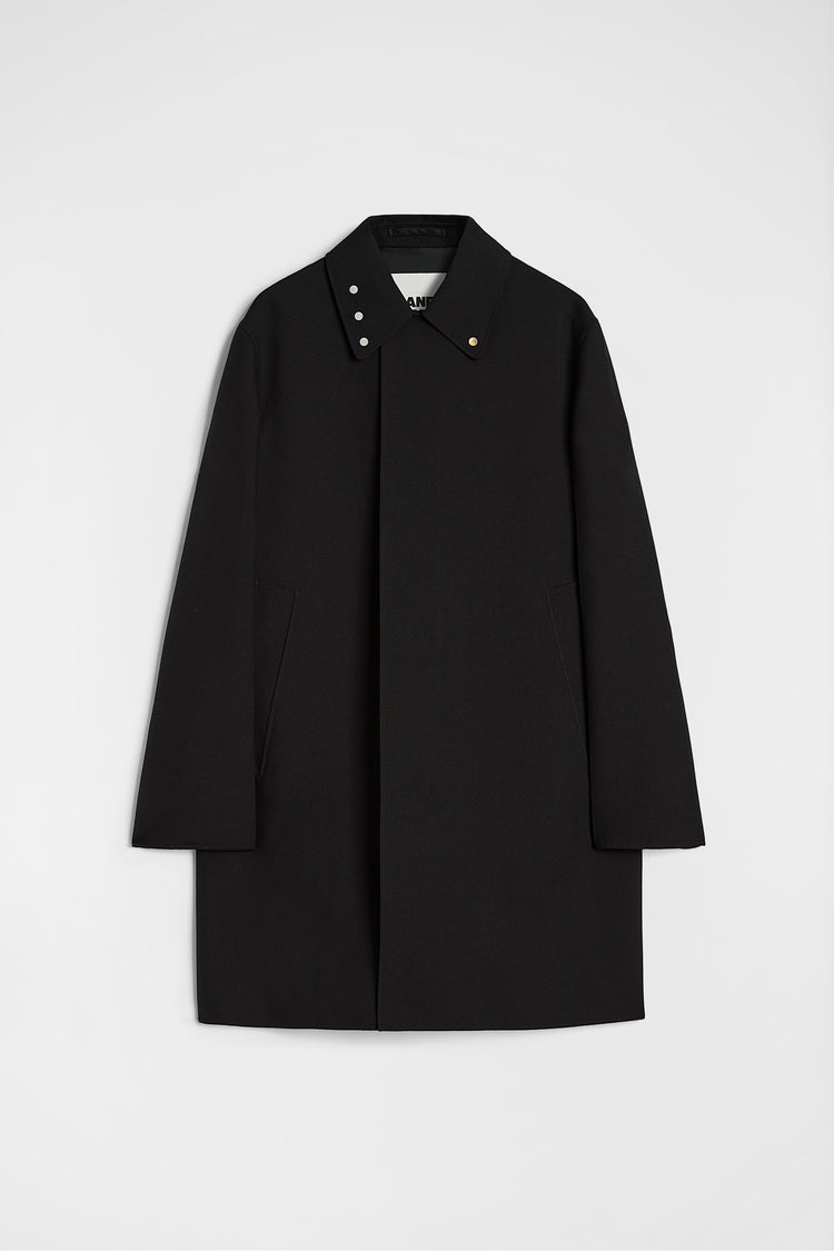 jil sander wool gabardine coat for men