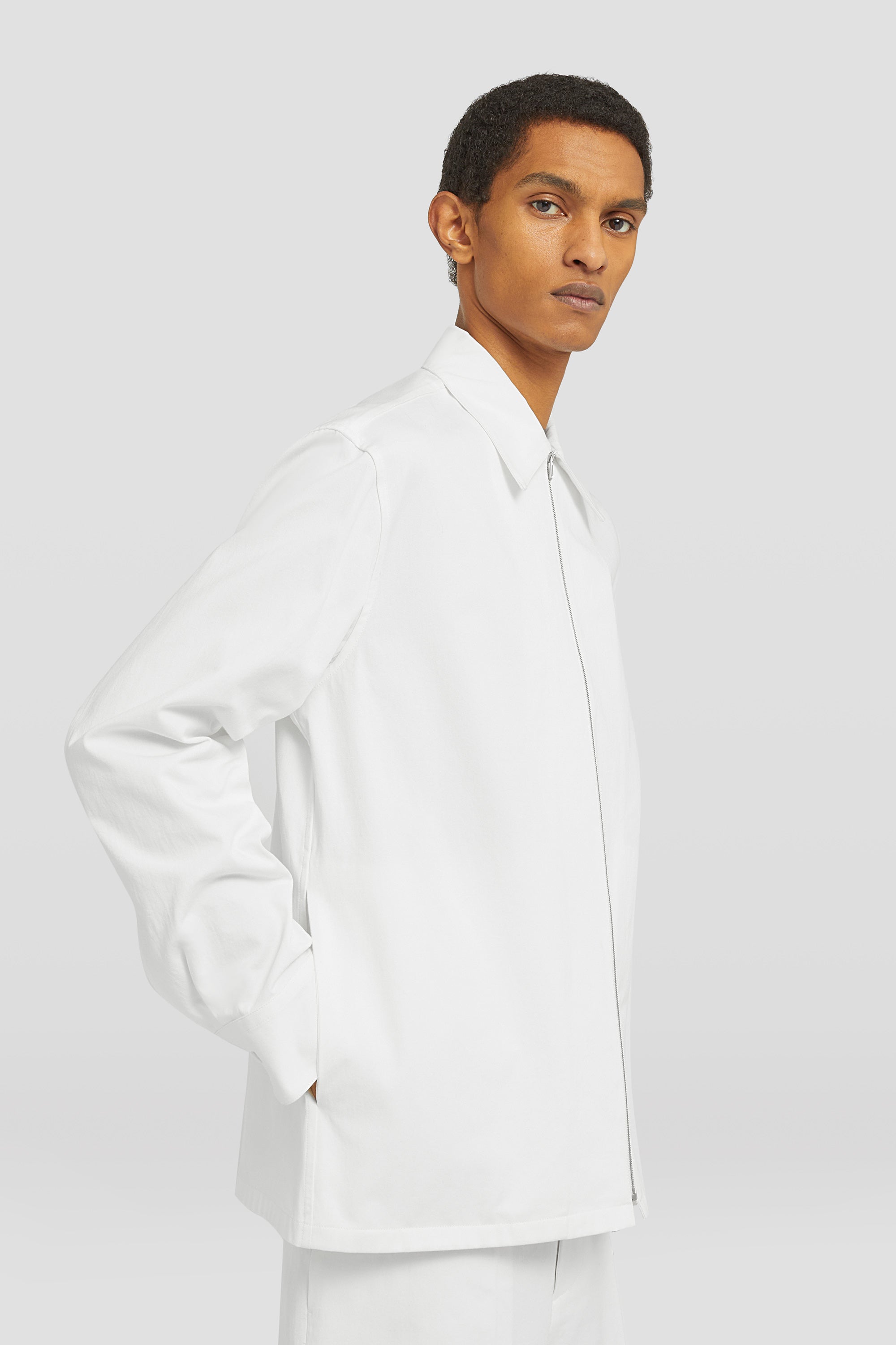 jil sander zip-up shirt for men
