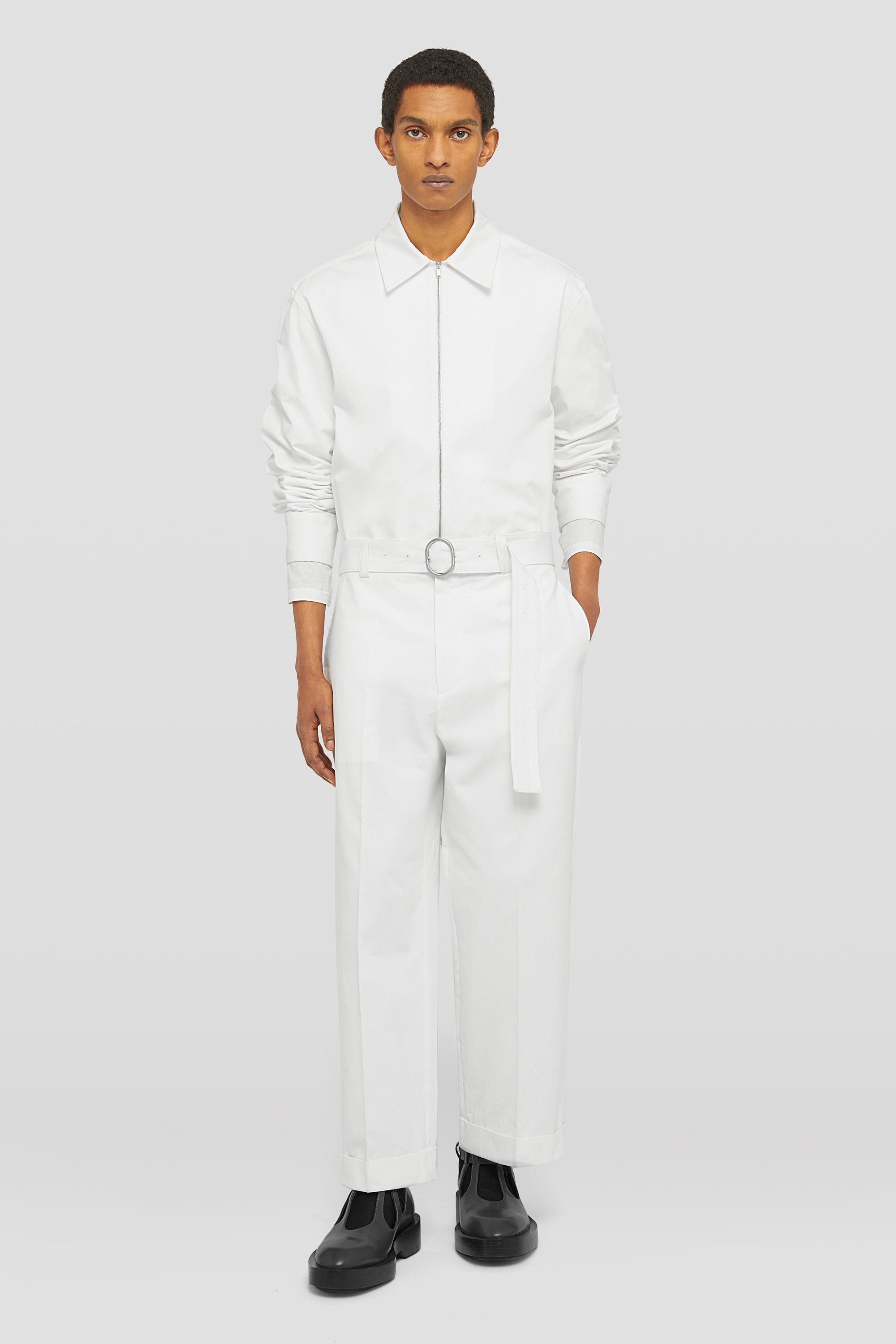 jil sander zip-up shirt for men