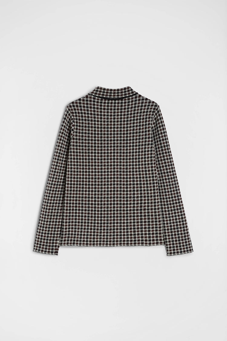 جيل ساندر قميص من مزيج الصوف بسحاب لـ الرجال