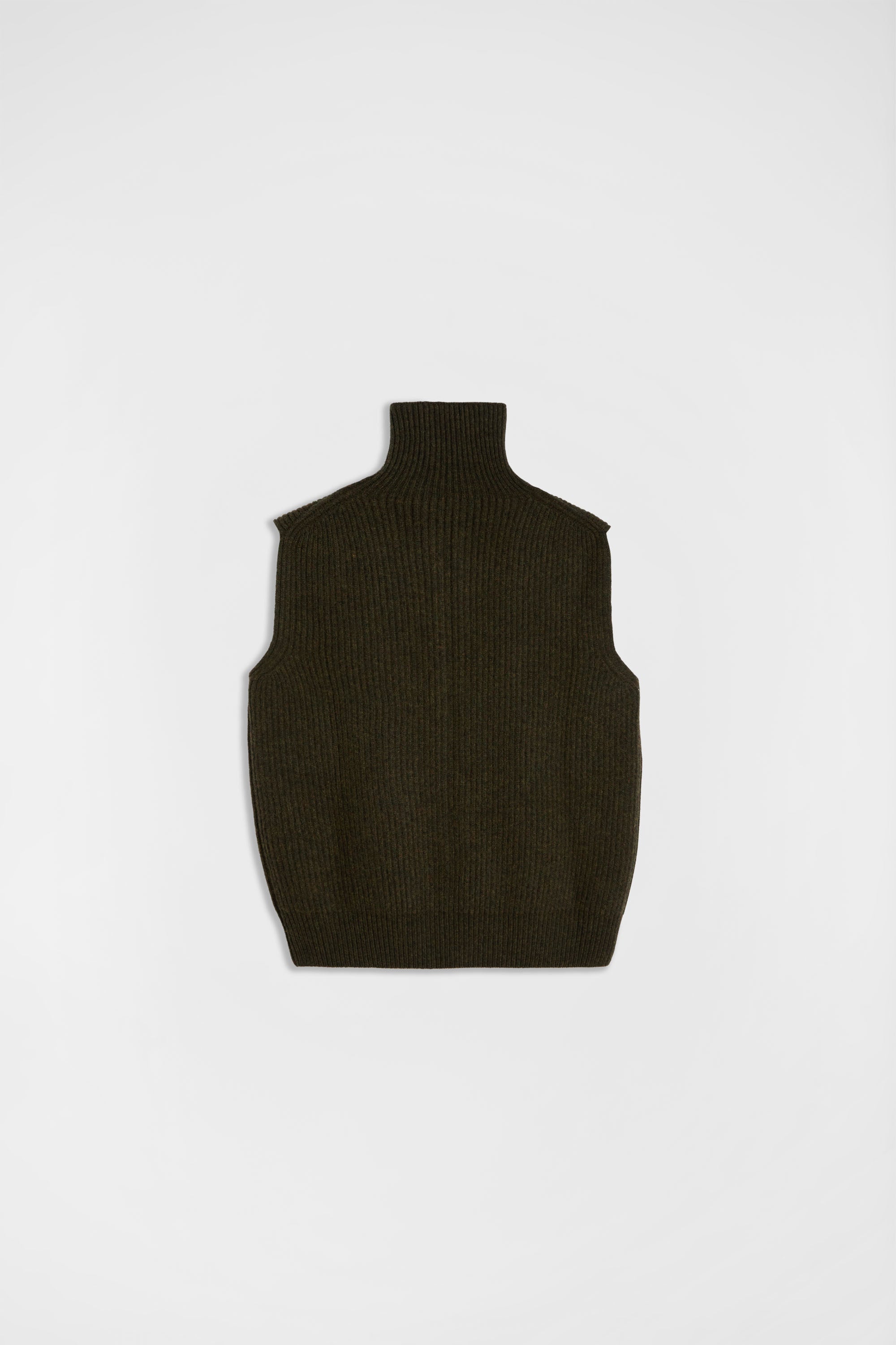 jil sander wool zip-up vest for men