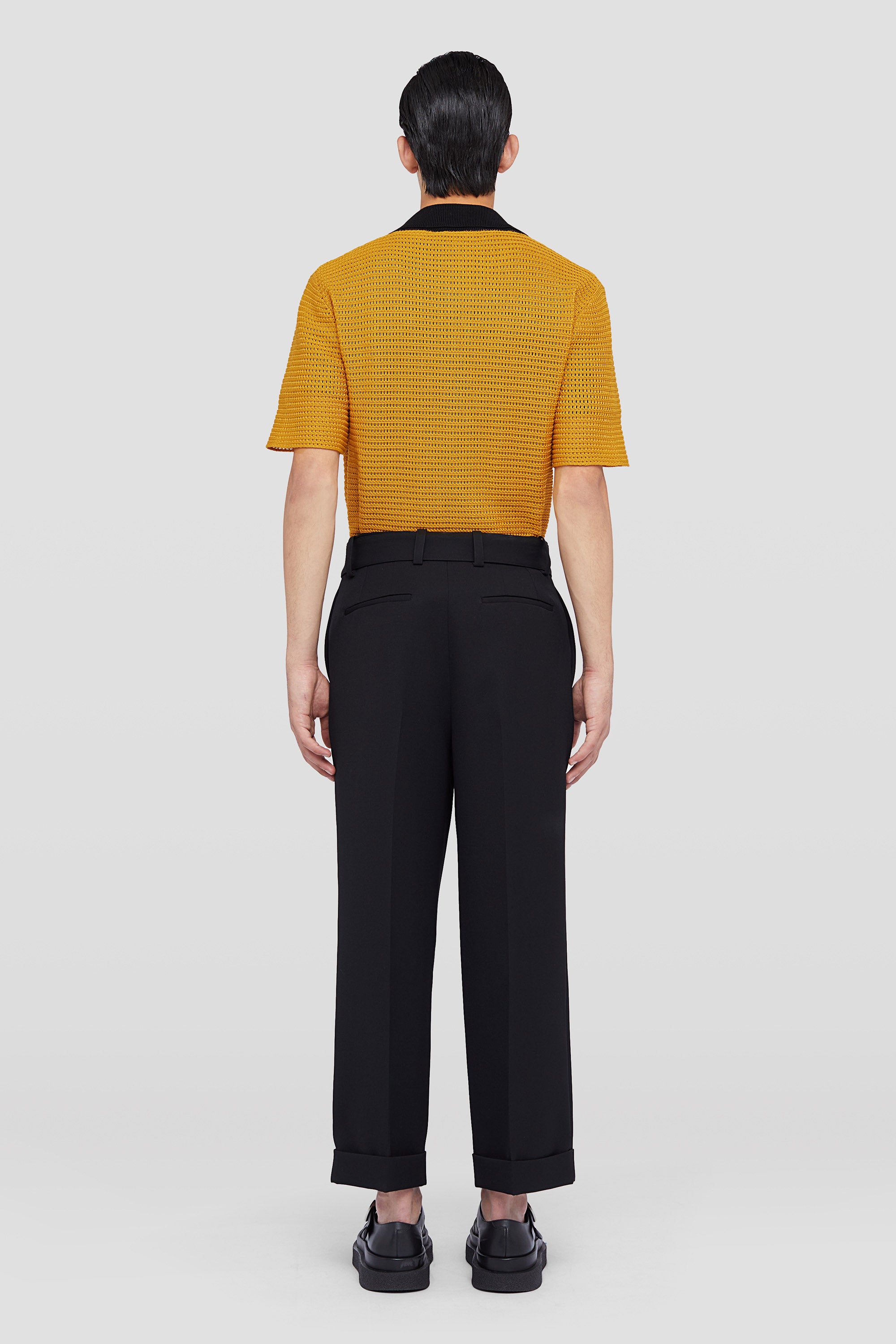 jil sander cotton knit polo t-shirt for men