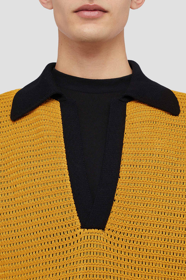 jil sander cotton knit polo t-shirt for men