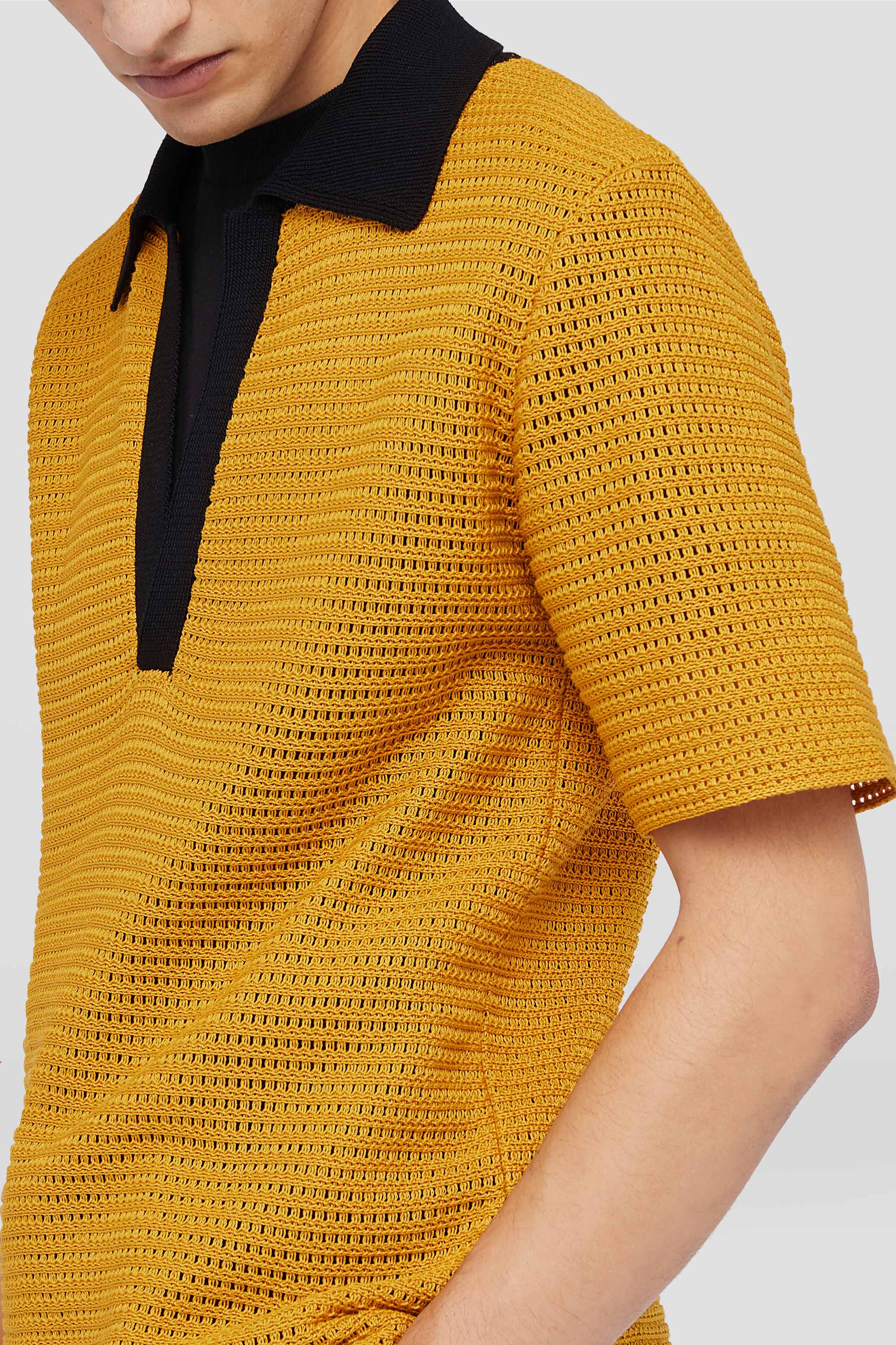 jil sander cotton knit polo t-shirt for men