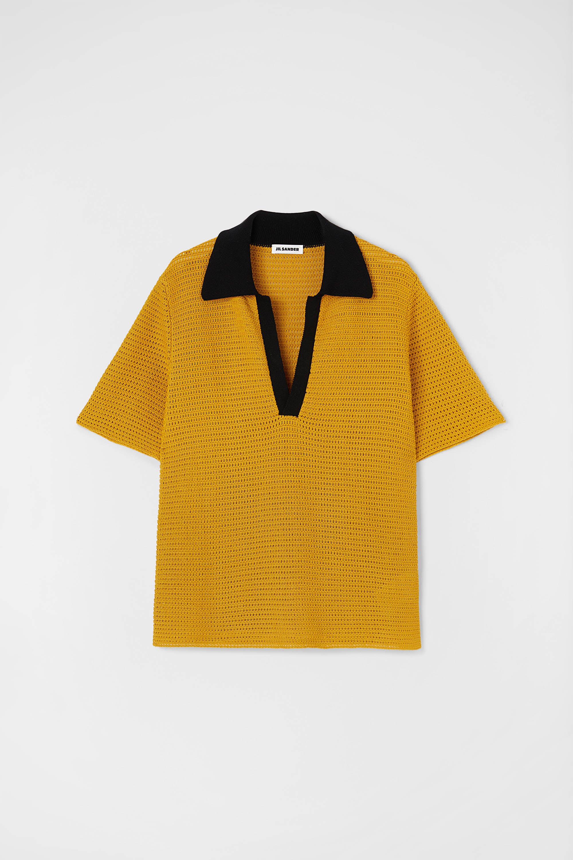 jil sander cotton knit polo t-shirt for men