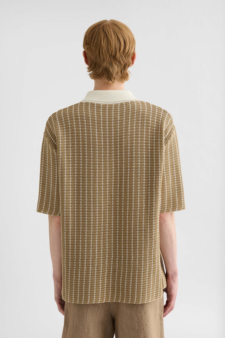 Cotton Knit Polo T-Shirt