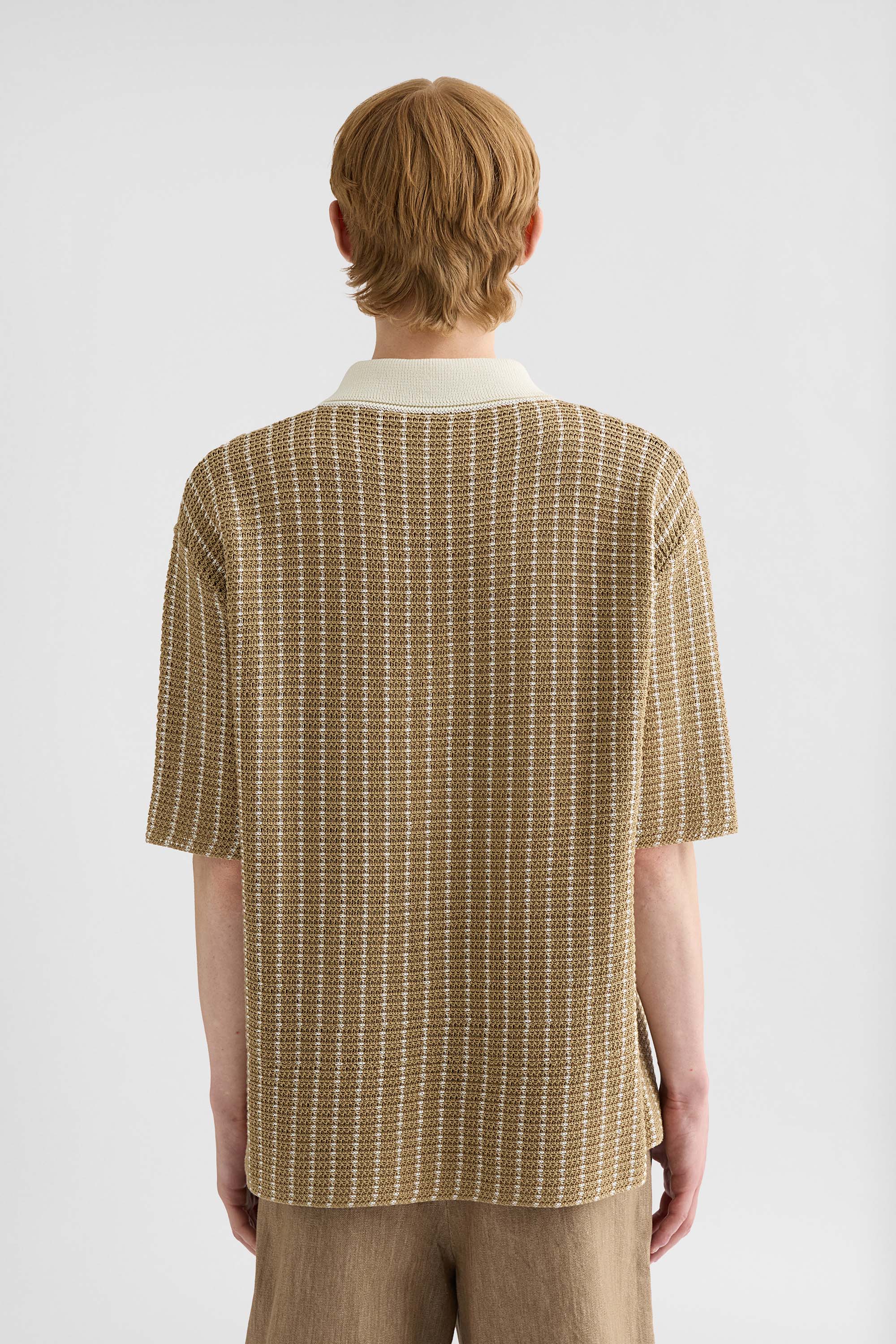 Cotton Knit Polo T-Shirt