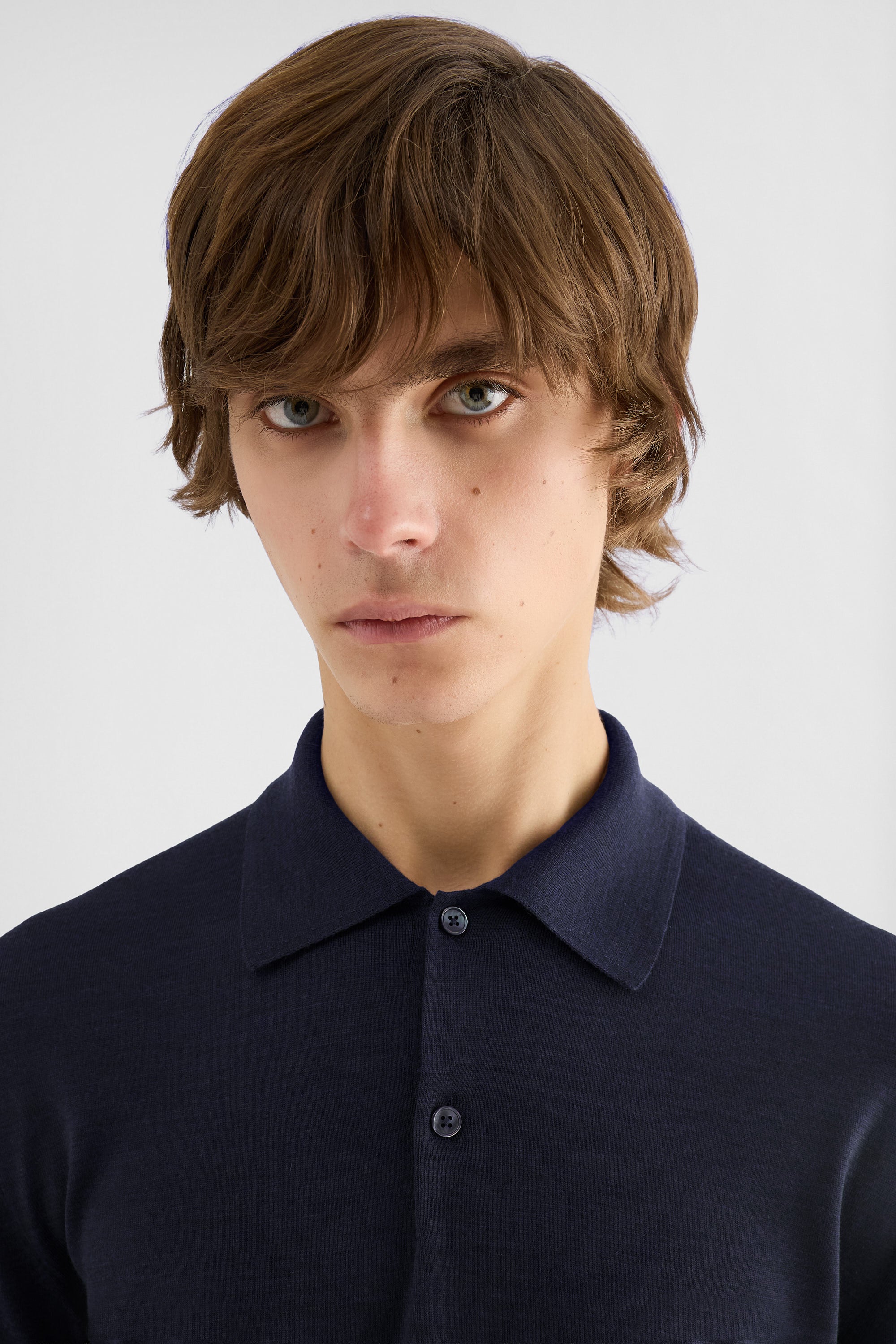 jil sander lightweight wool polo t-shirt for men