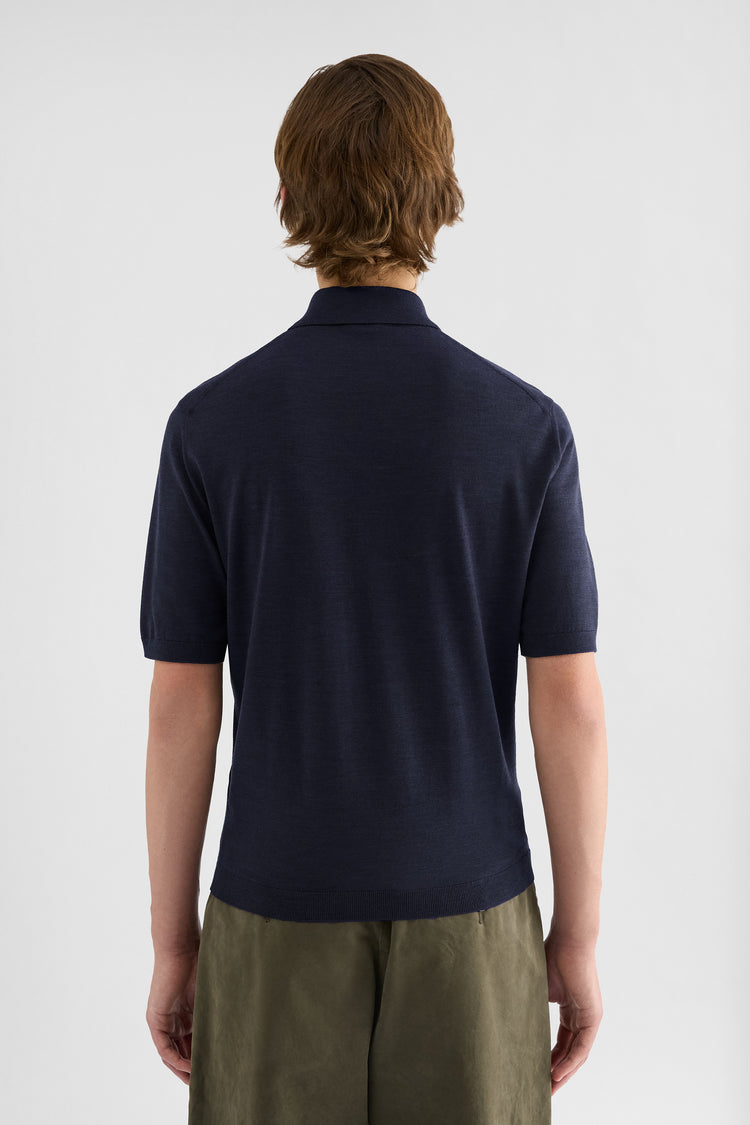 jil sander lightweight wool polo t-shirt for men