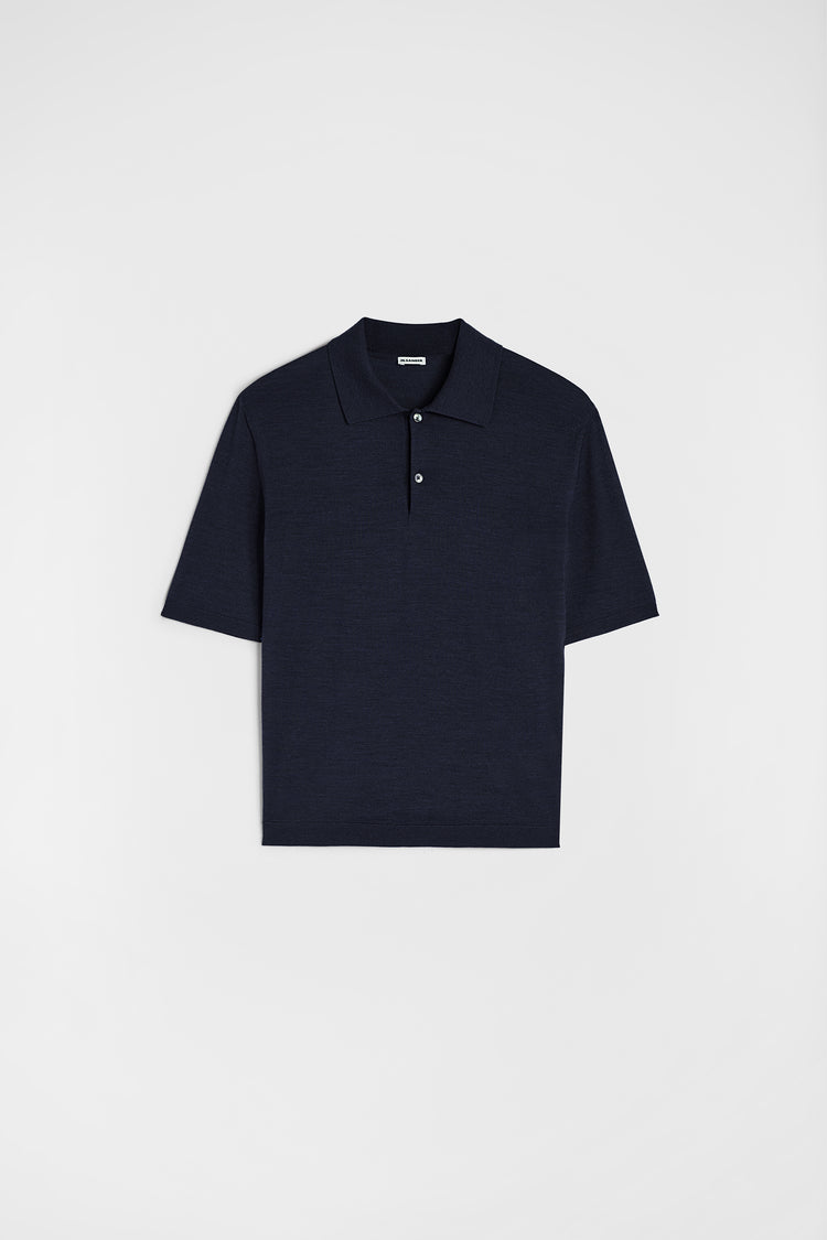 jil sander lightweight wool polo t-shirt for men