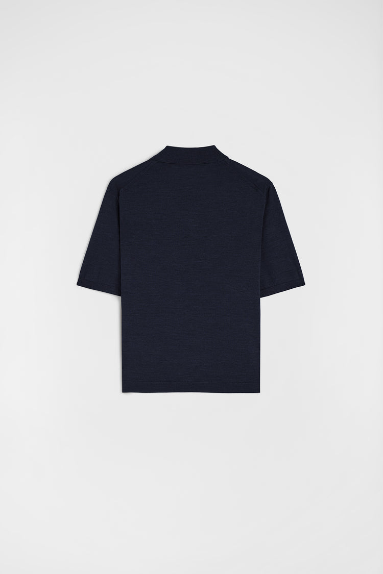 jil sander lightweight wool polo t-shirt for men