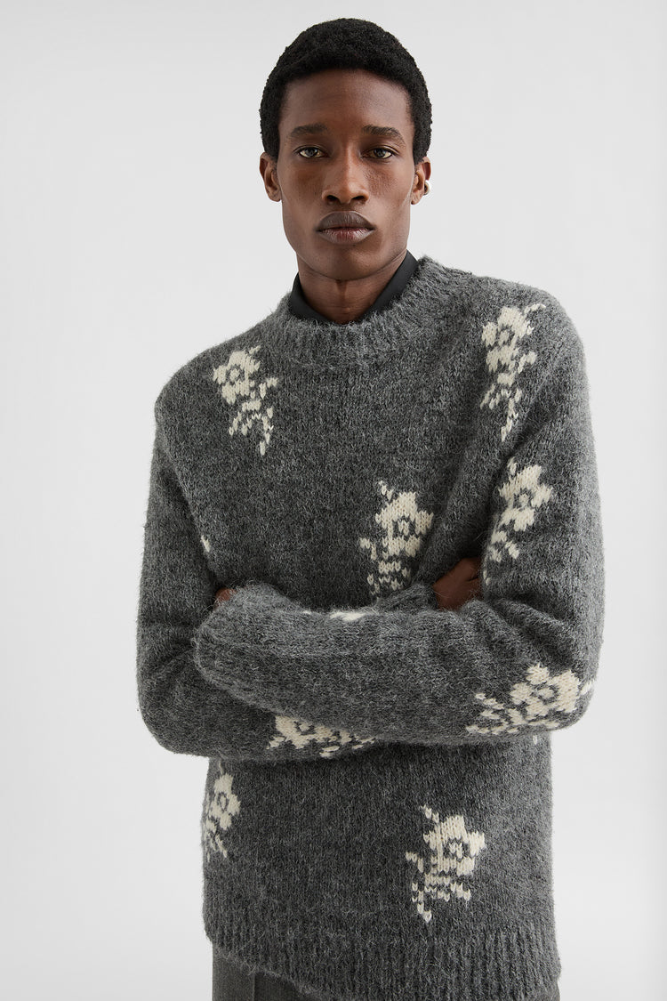 jil sander wool blend crew-neck sweater for men