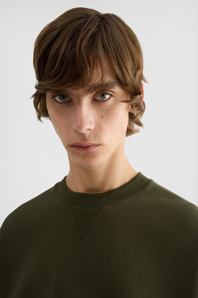 jil sander cotton terry crew-neck sweatshirt for men