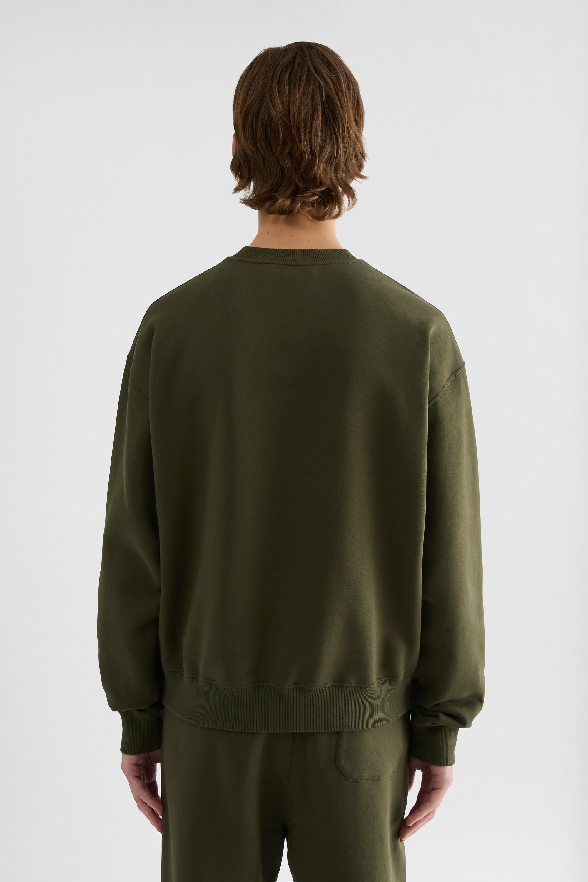 jil sander cotton terry crew-neck sweatshirt for men