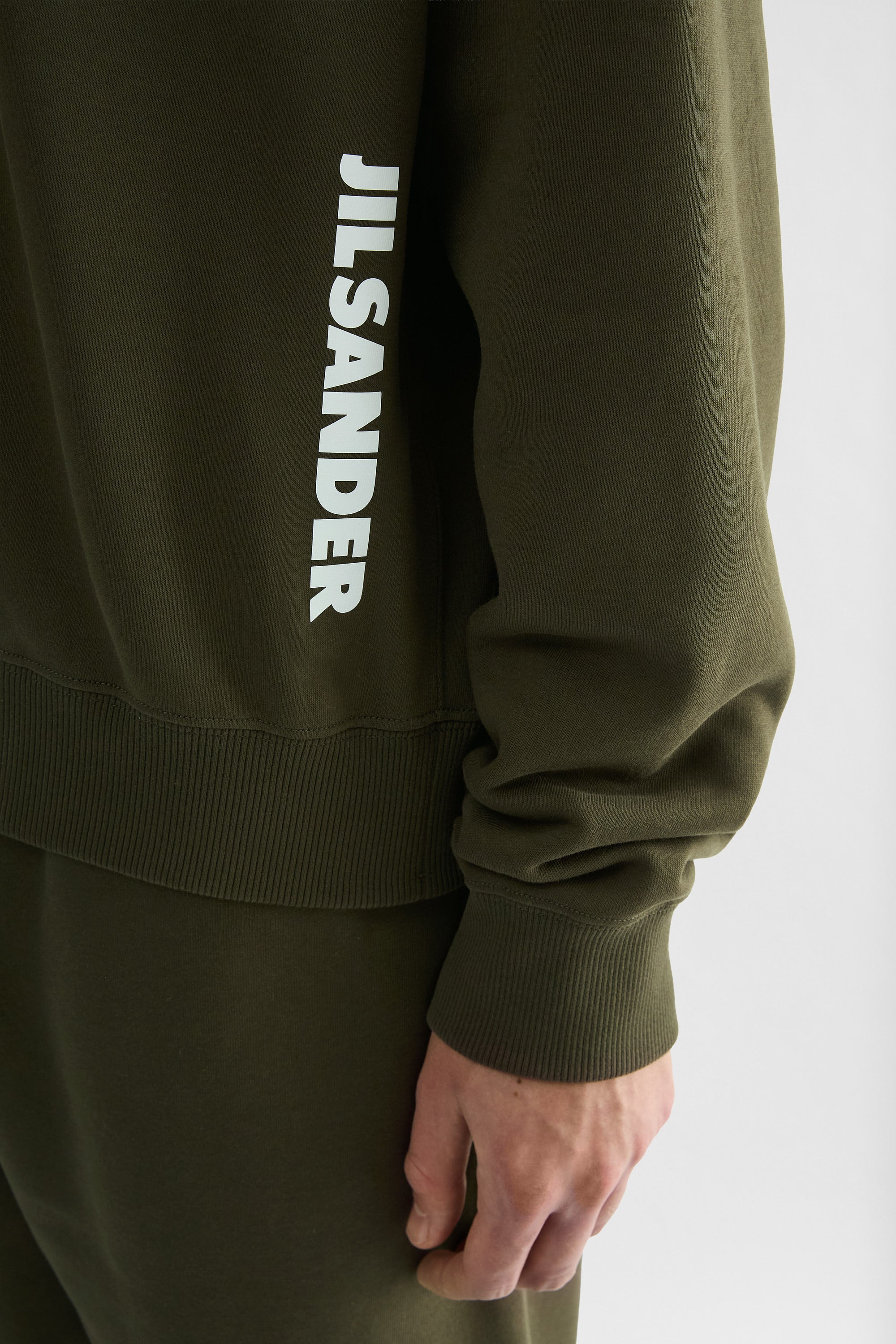 jil sander cotton terry crew-neck sweatshirt for men