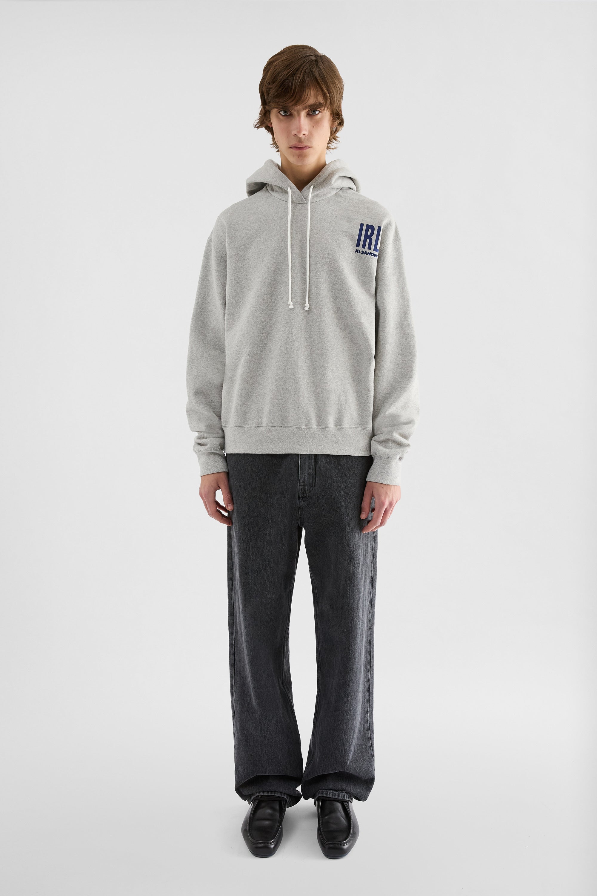 jil sander cotton hooded sweatshirt for men