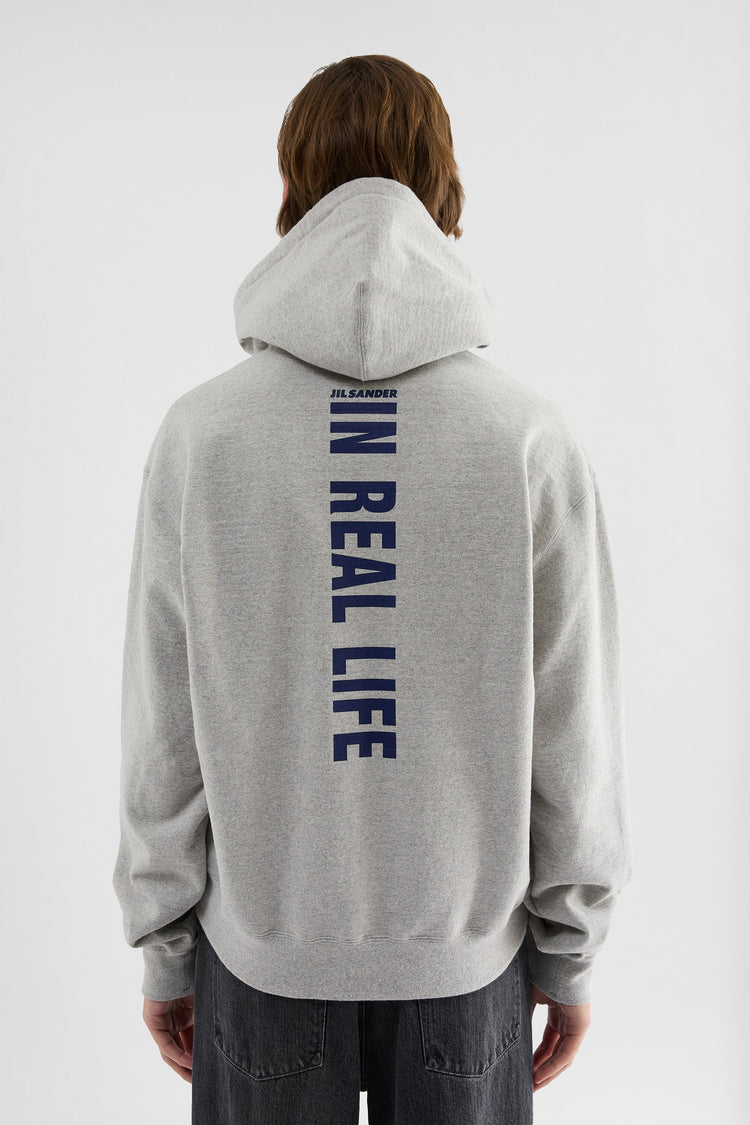 jil sander cotton hooded sweatshirt for men