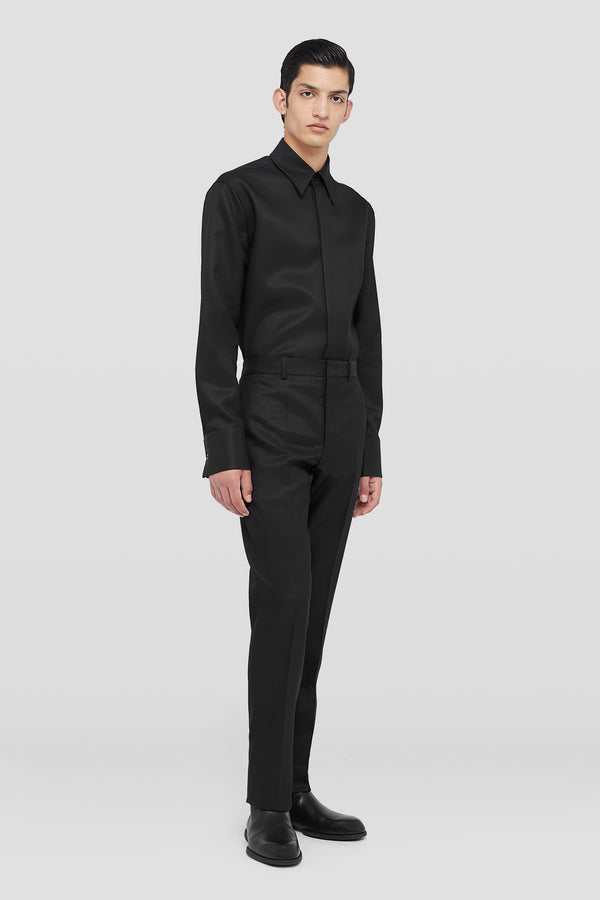 Wool Blend Tailored Trousers