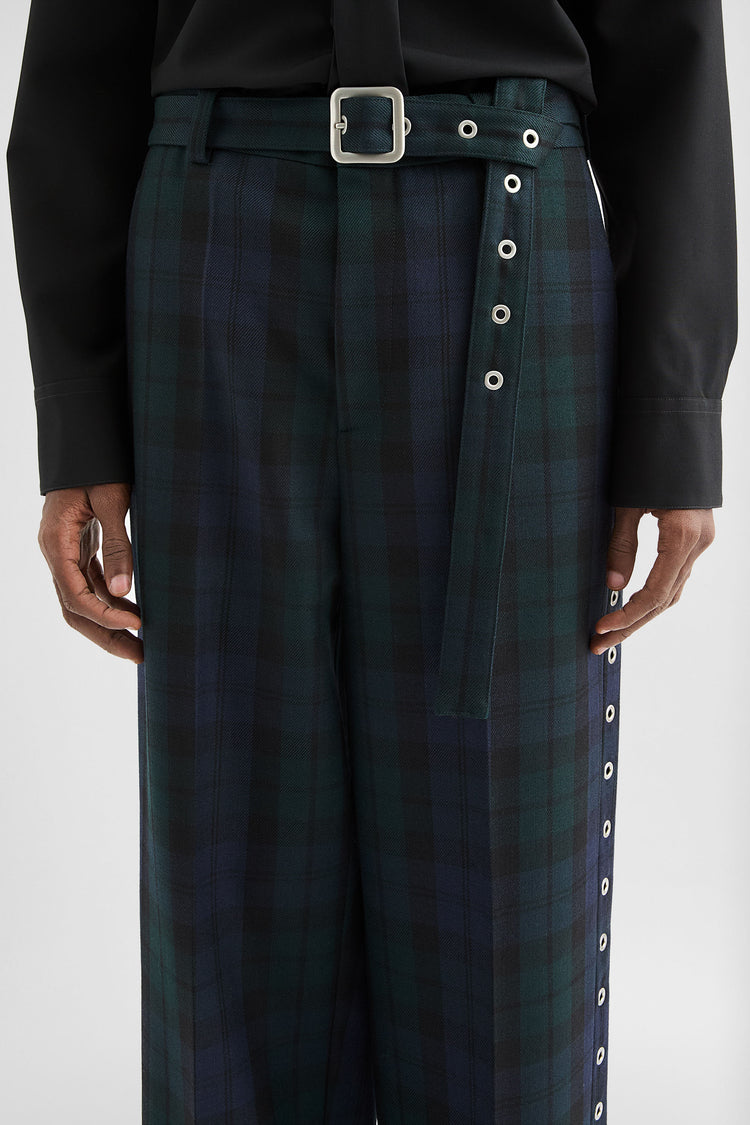 jil sander wool belted trousers for men
