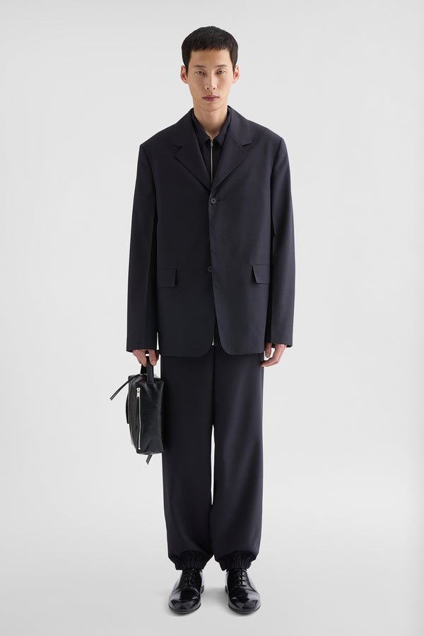 jil sander wool poplin trousers for men