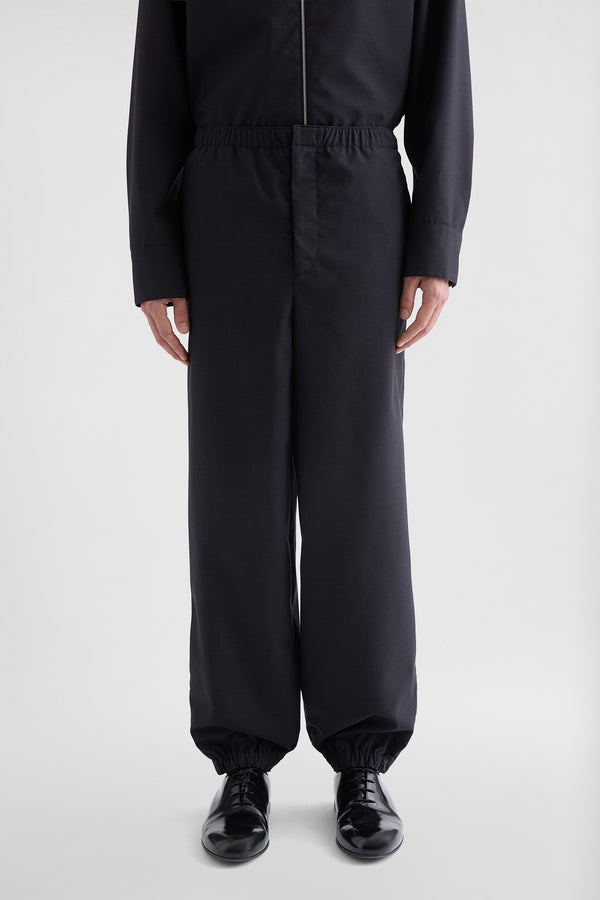 jil sander wool poplin trousers for men