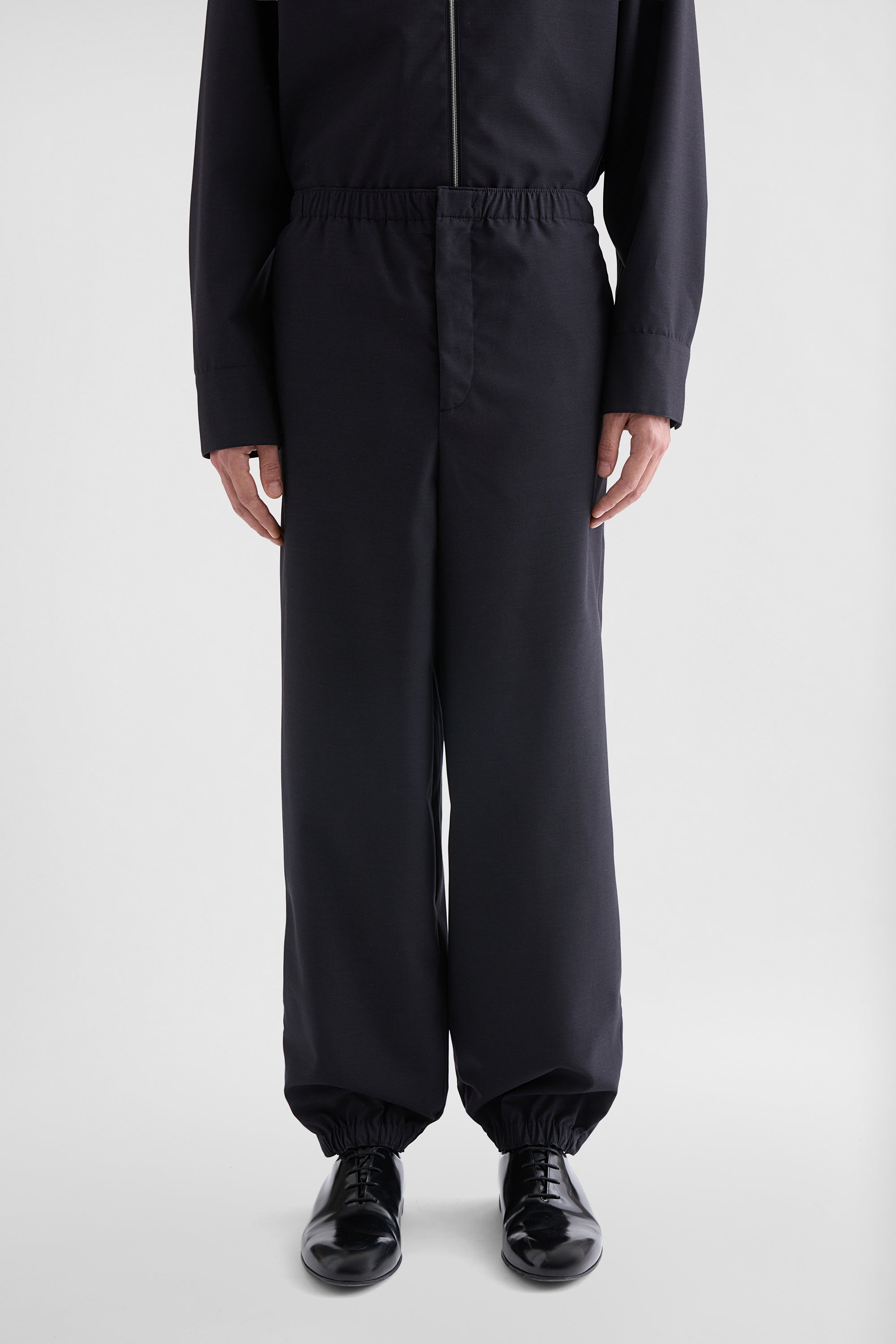 jil sander wool poplin trousers for men
