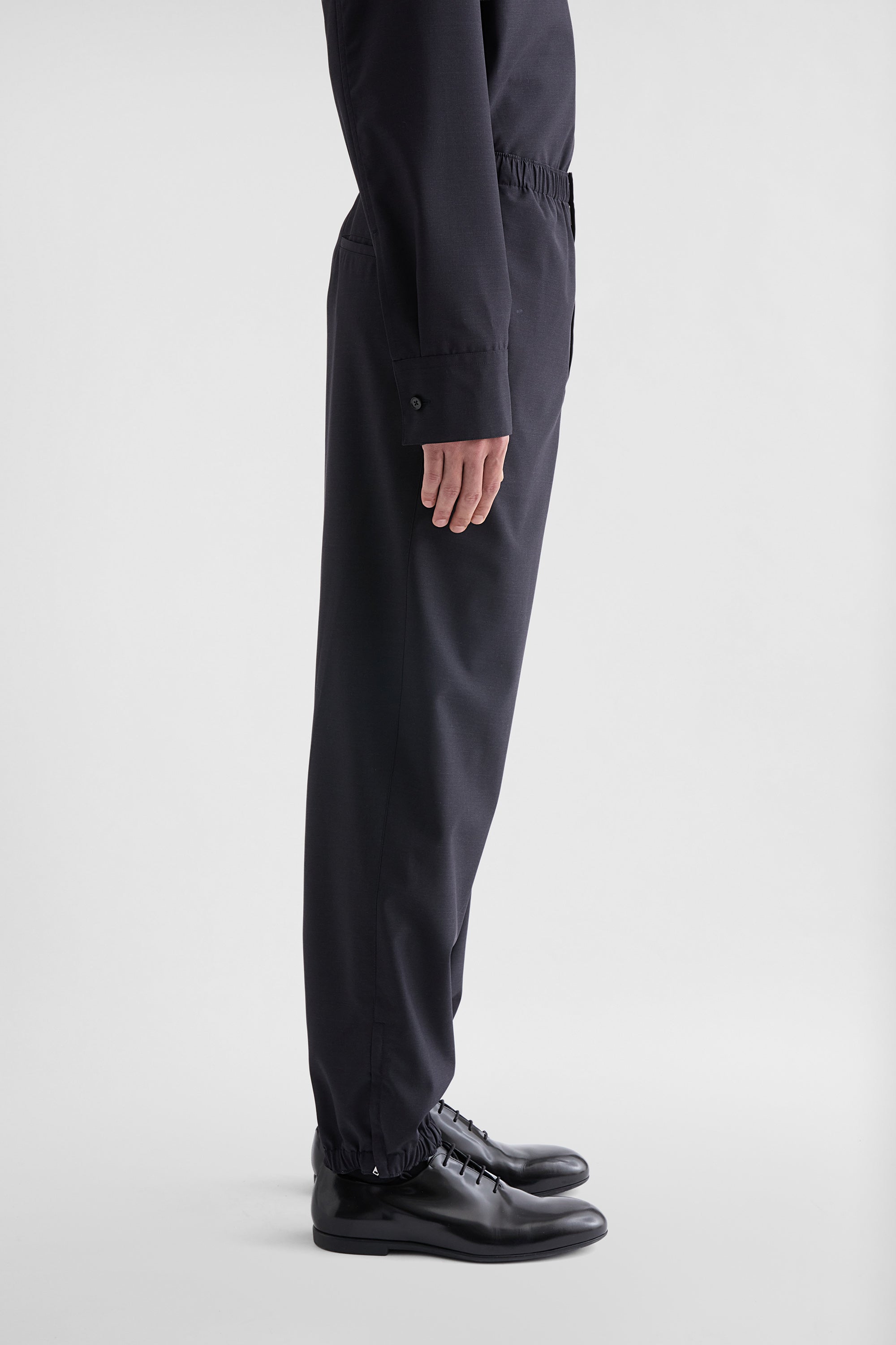 jil sander wool poplin trousers for men