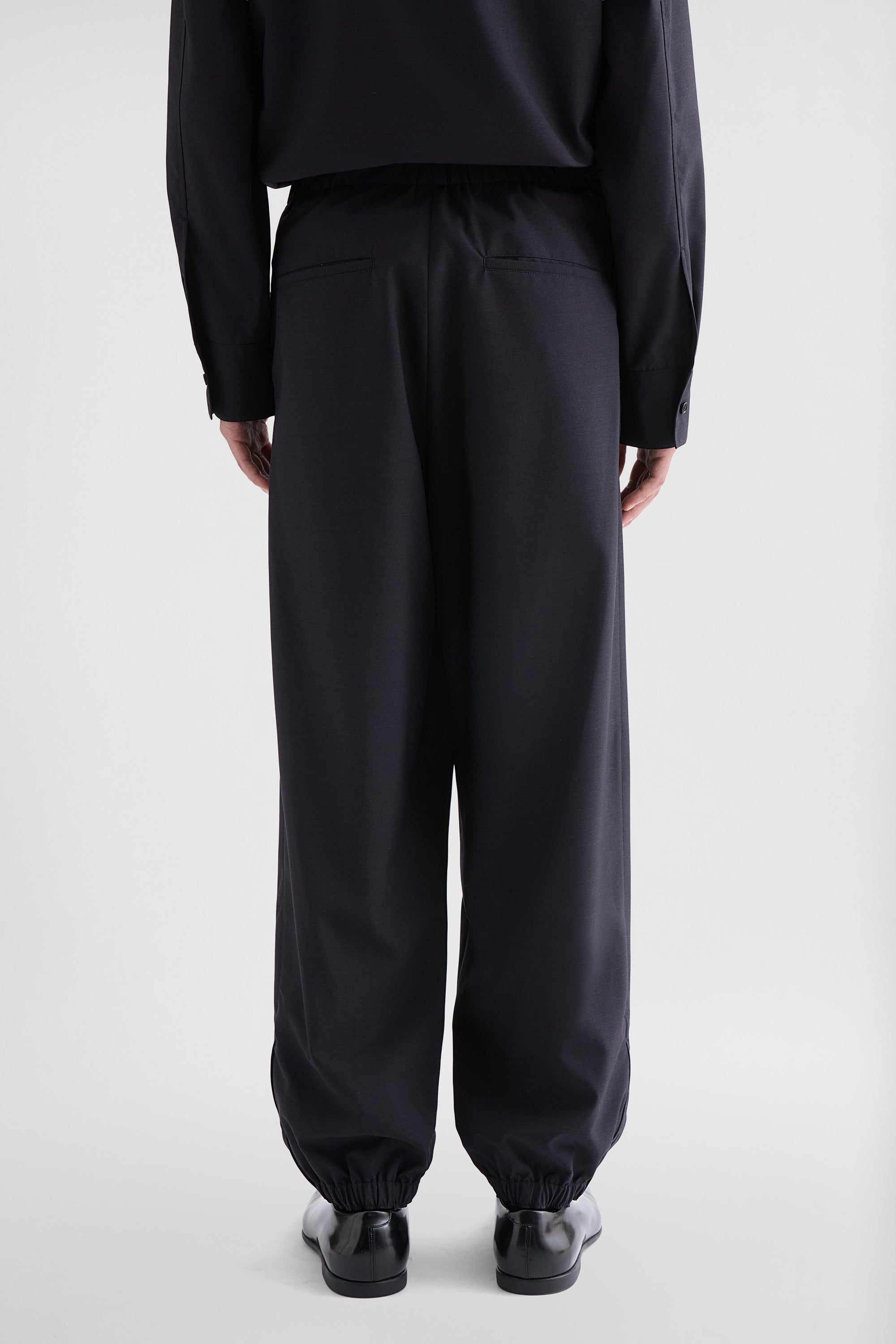 jil sander wool poplin trousers for men