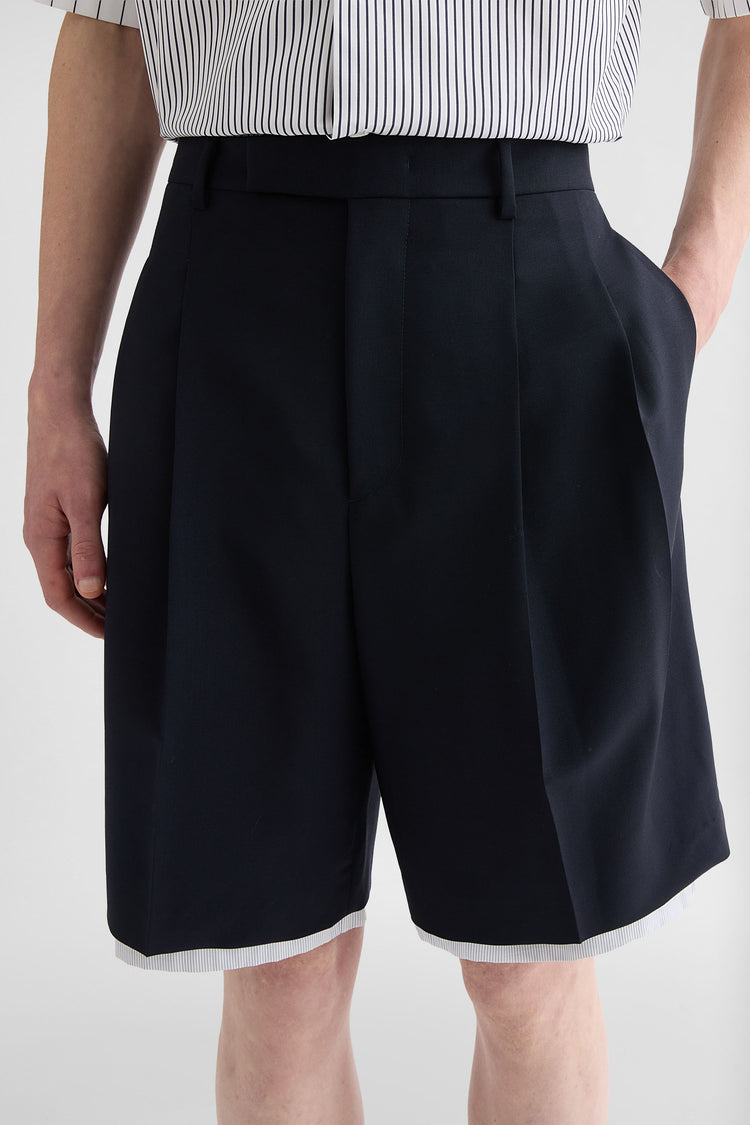 jil sander wool canvas shorts for men