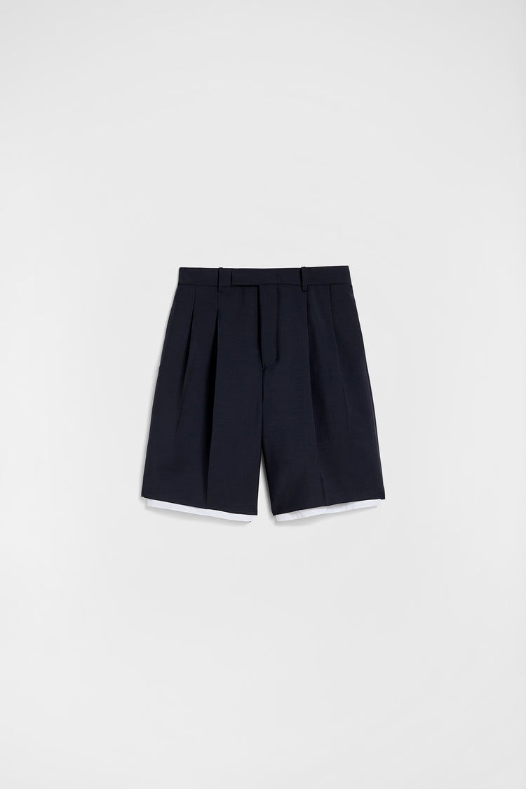 jil sander wool canvas shorts for men