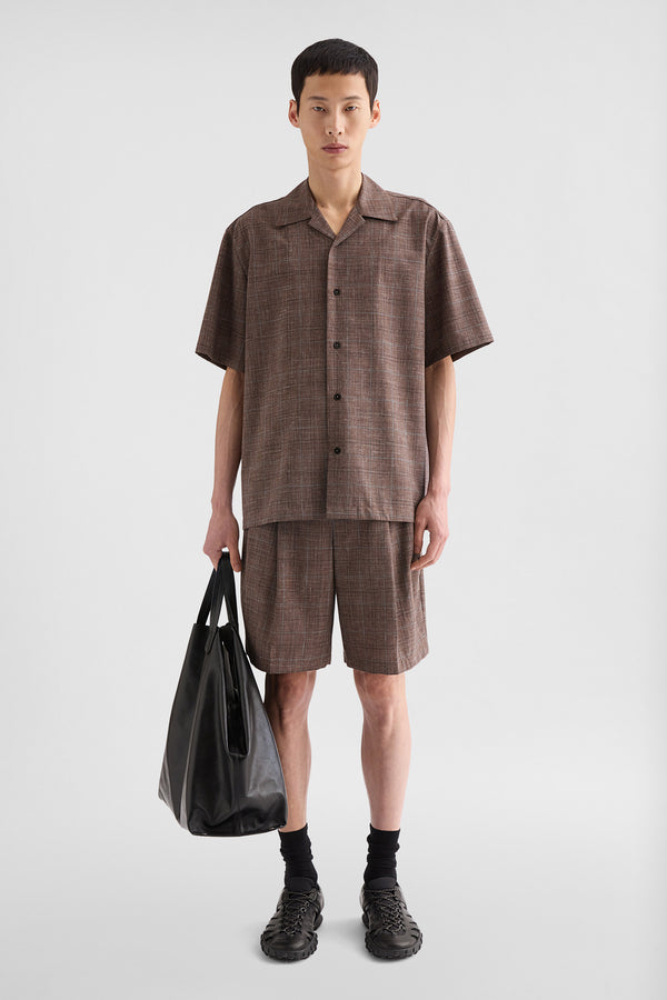 jil sander wool flamé shorts for men