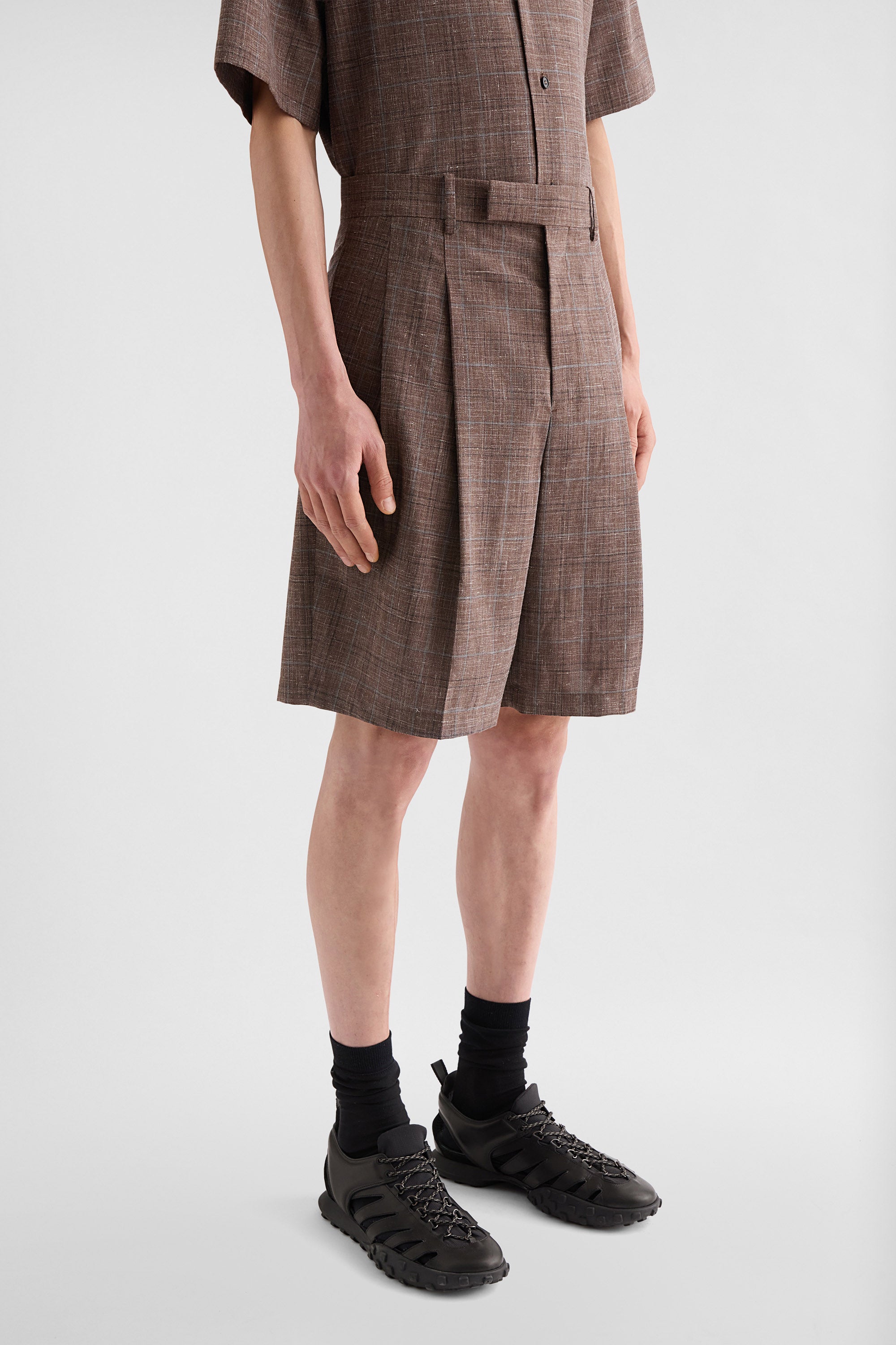 jil sander wool flamé shorts for men