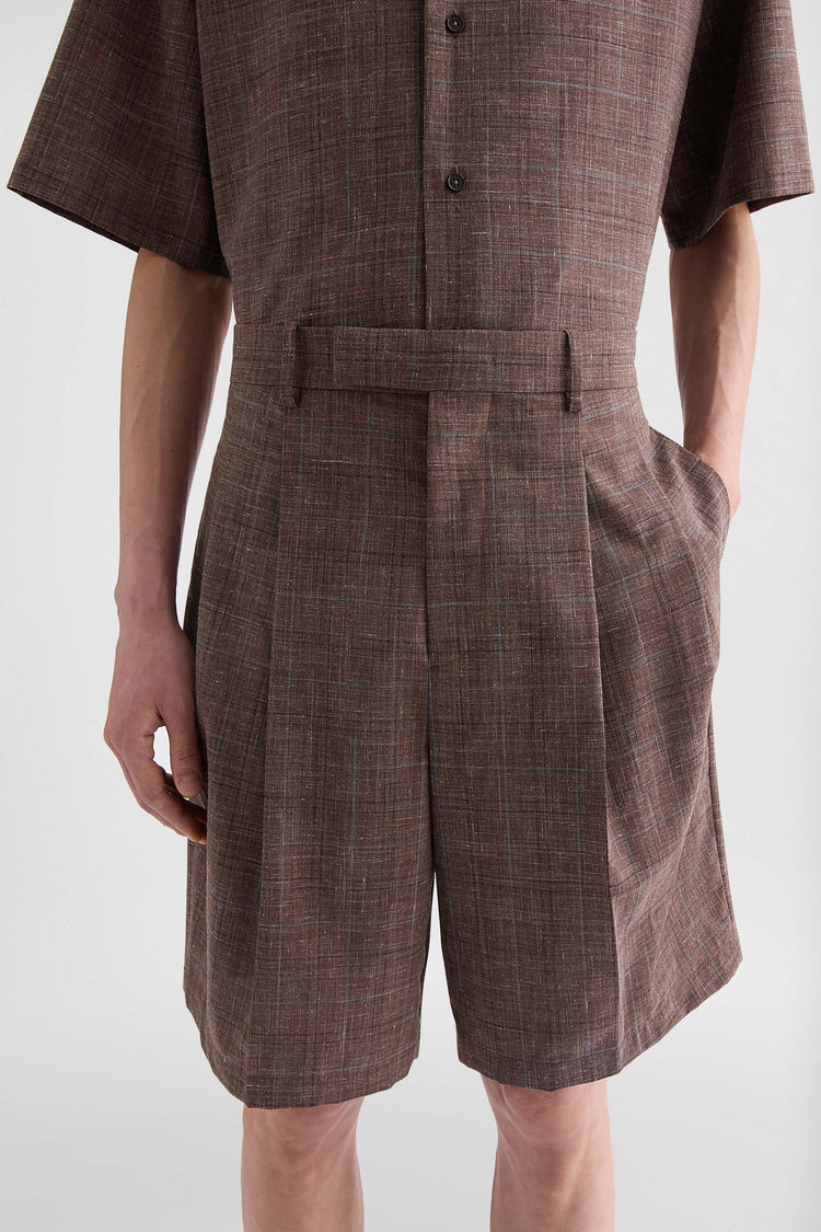 jil sander wool flamé shorts for men