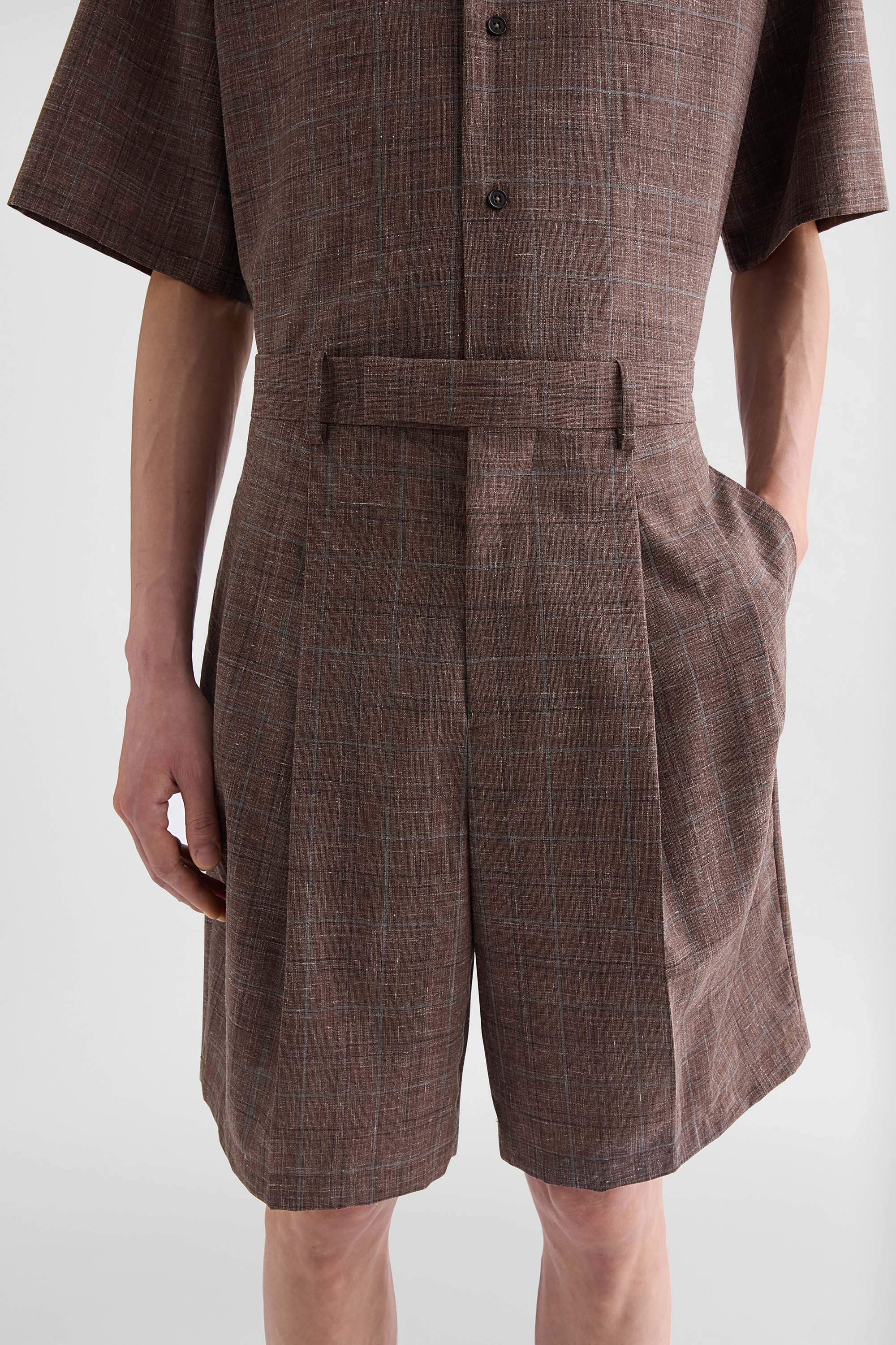 jil sander wool flamé shorts for men