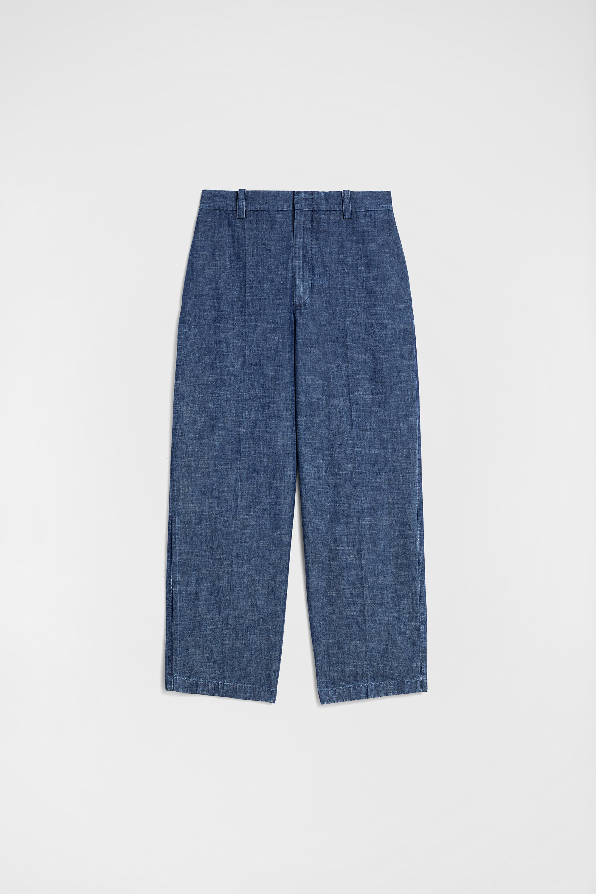 jil sander cotton chambray tapered trousers for men