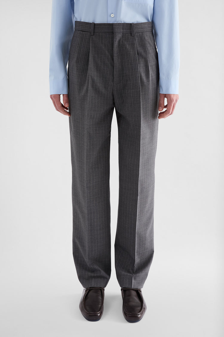 jil sander wool pinstripe trousers for men
