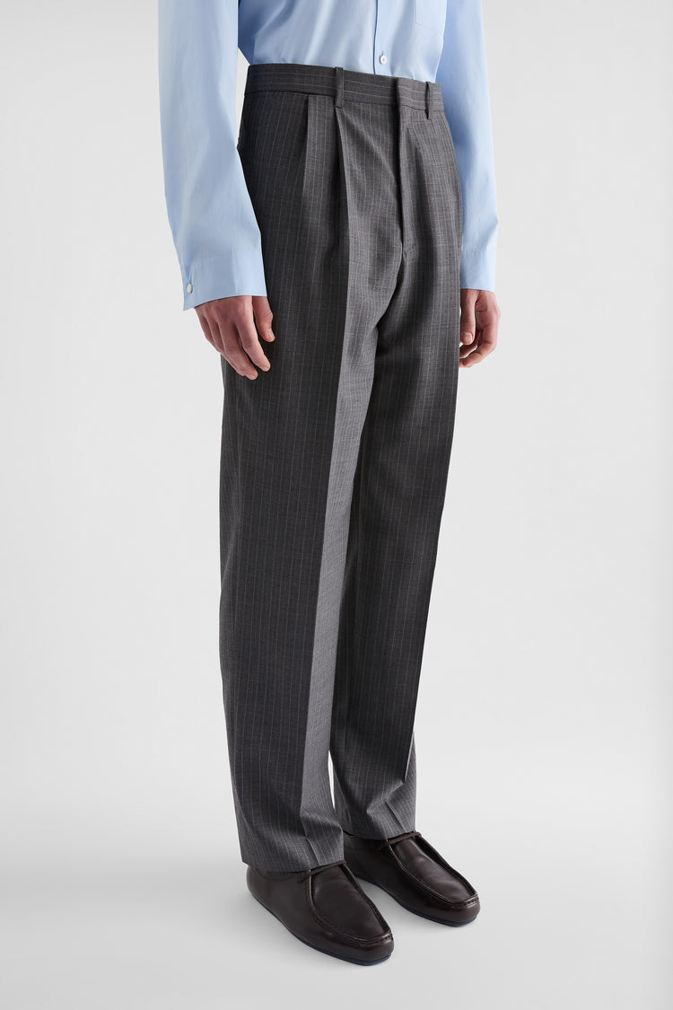 jil sander wool pinstripe trousers for men