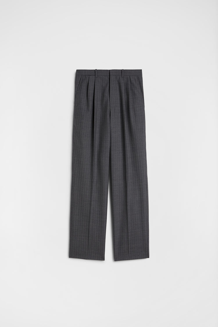 jil sander wool pinstripe trousers for men