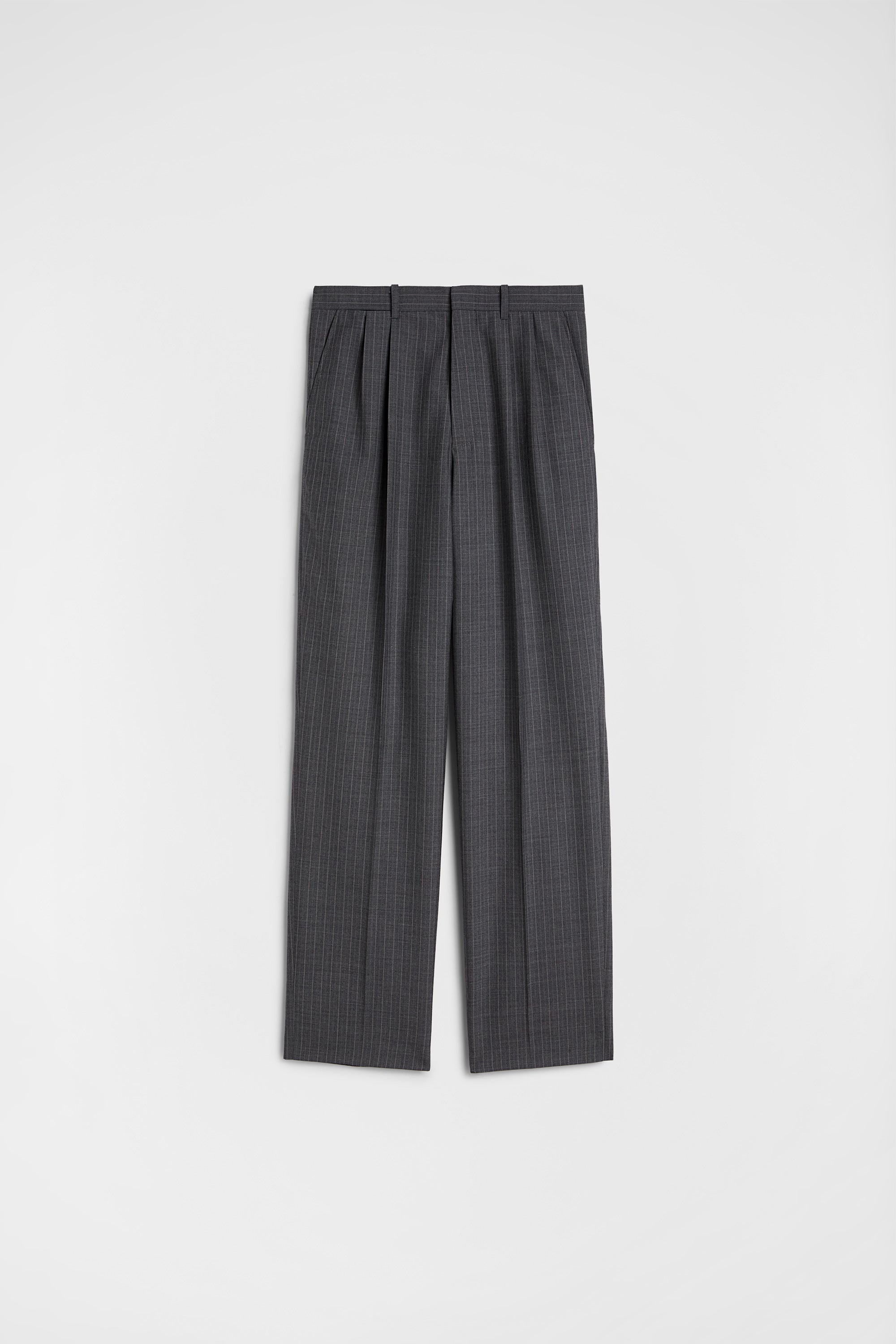 jil sander wool pinstripe trousers for men